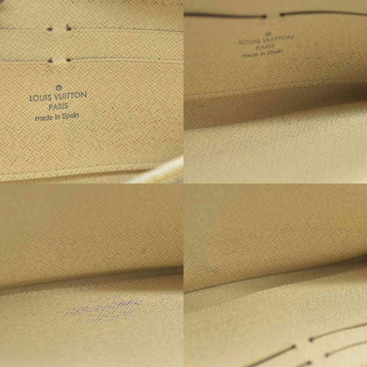 AUCTION $915 Louis Vuitton Damier Azur Zippy Zip Around Long Wallet Purse White CA1172