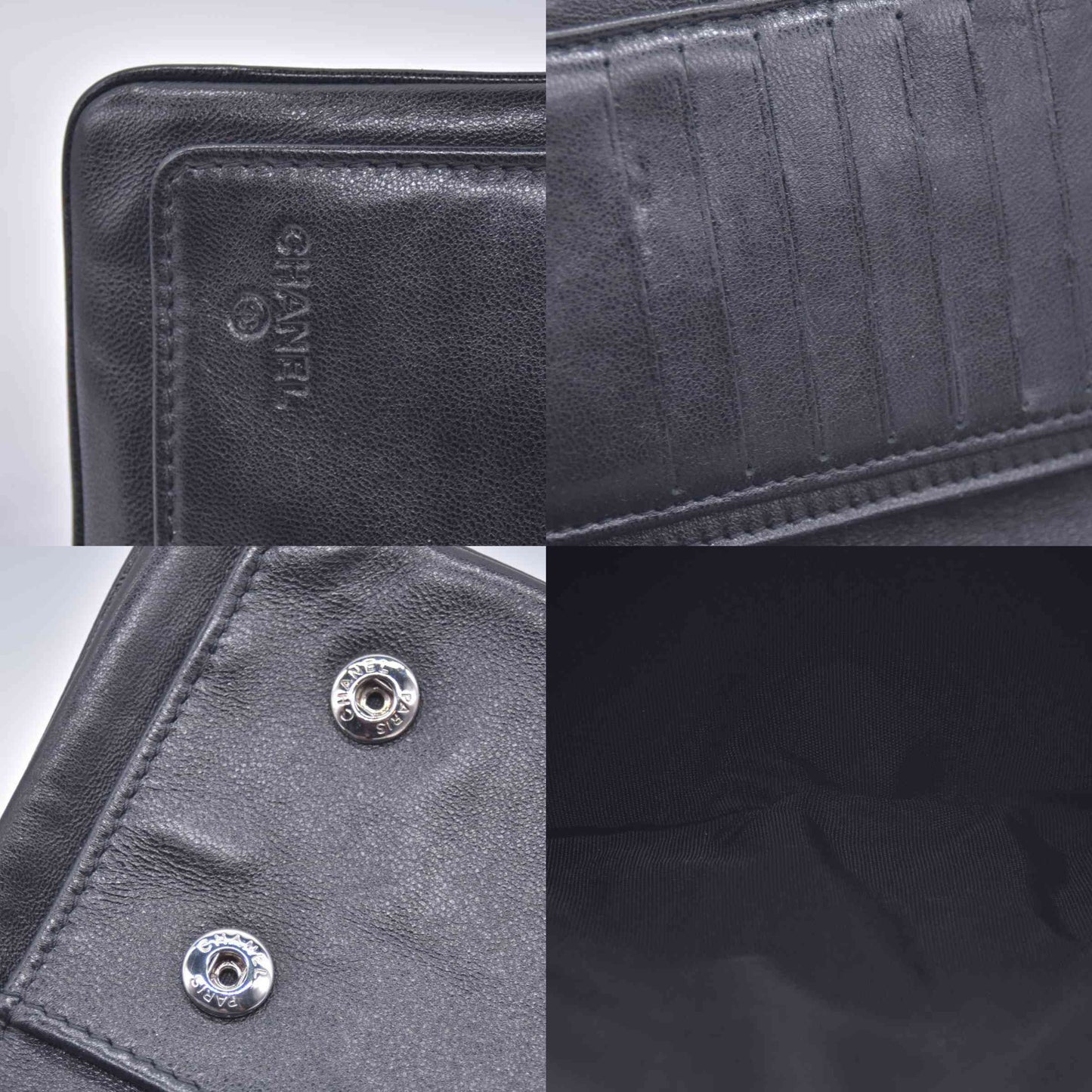 $1345 2013 Chanel  Sevruga Leather French Purse 18703978 CONSIGNMENT
