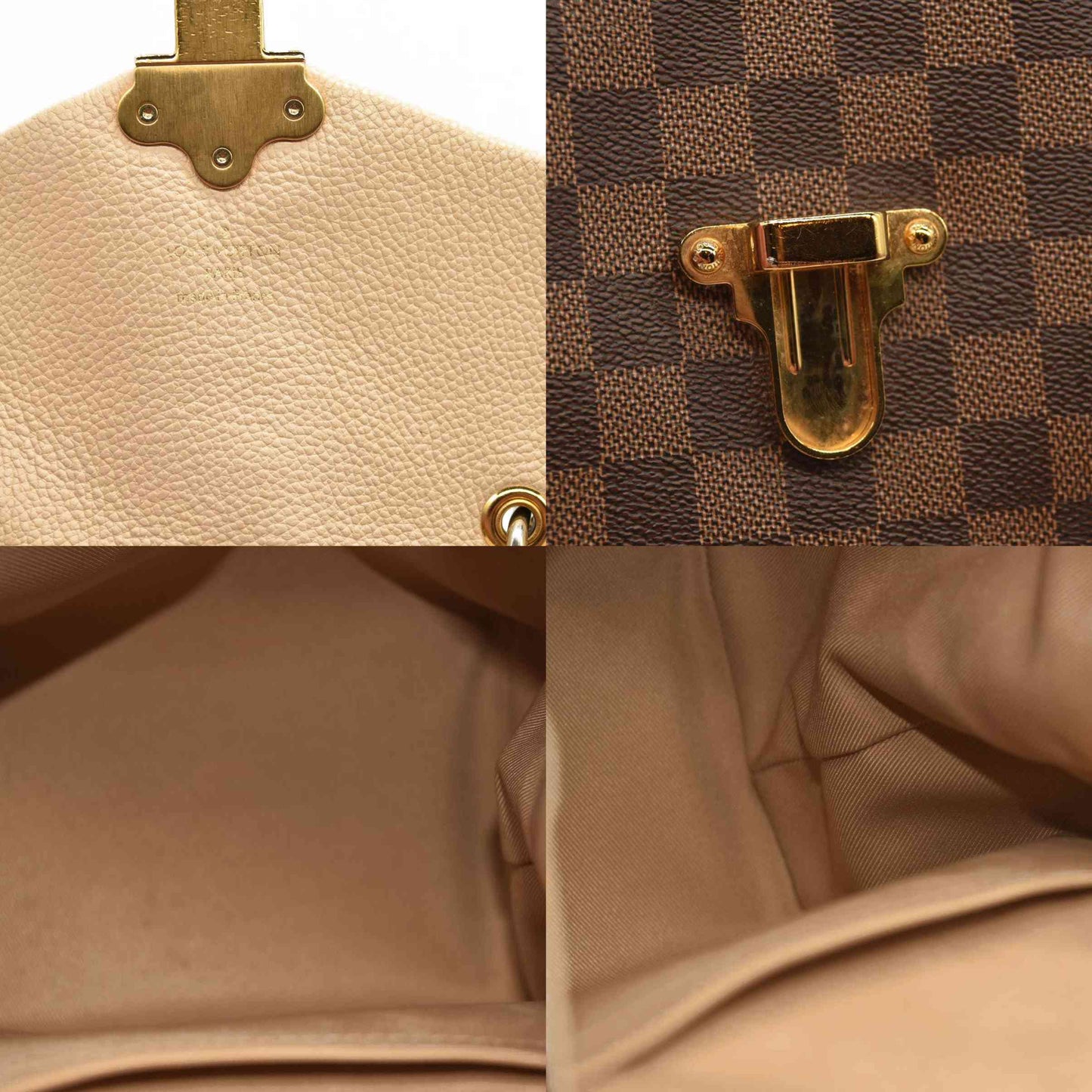 Louis Vuitton  Damier Ebene Clapton Backpack Creme