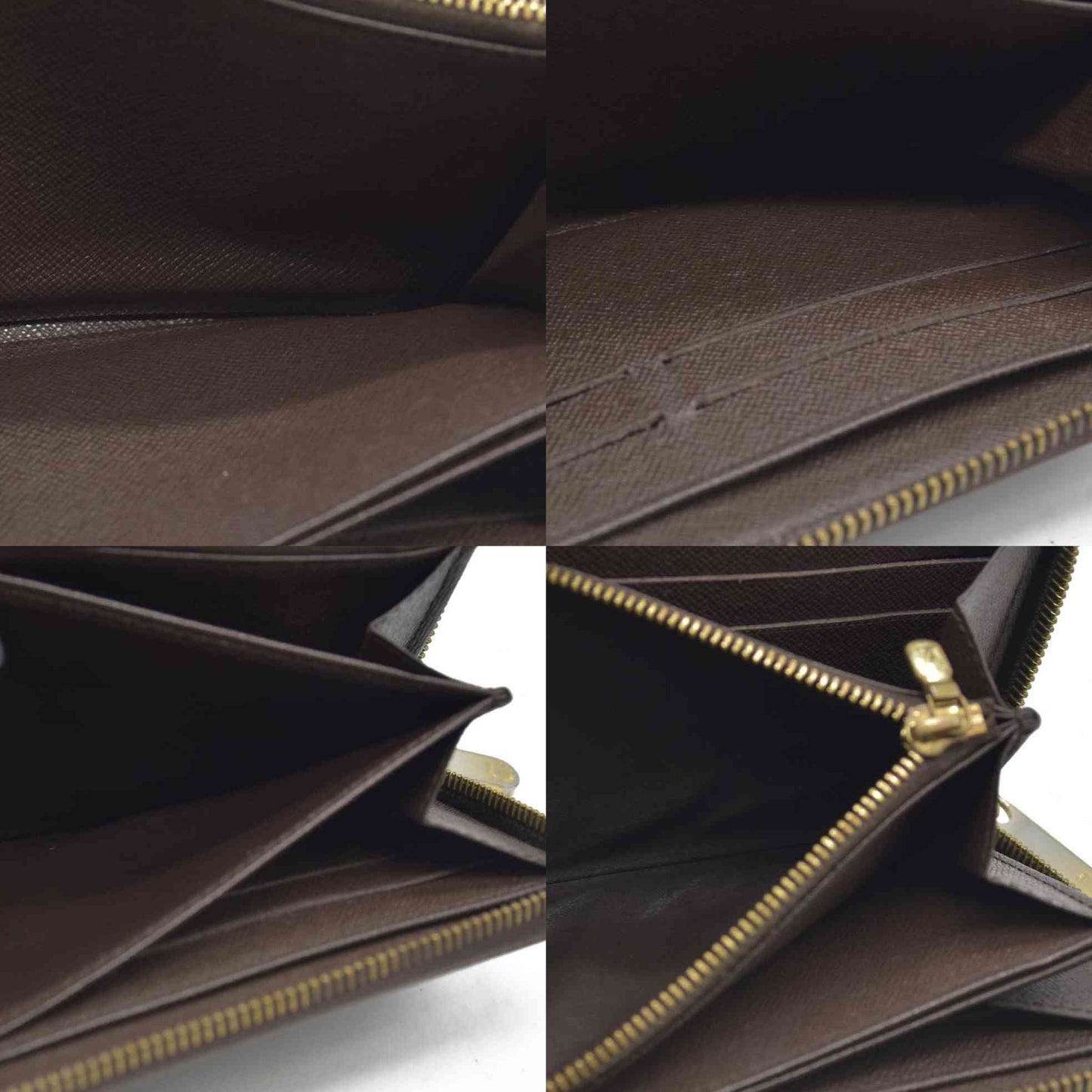 AUCTION $915 Louis Vuitton Damier Ebene Zippy Wallet