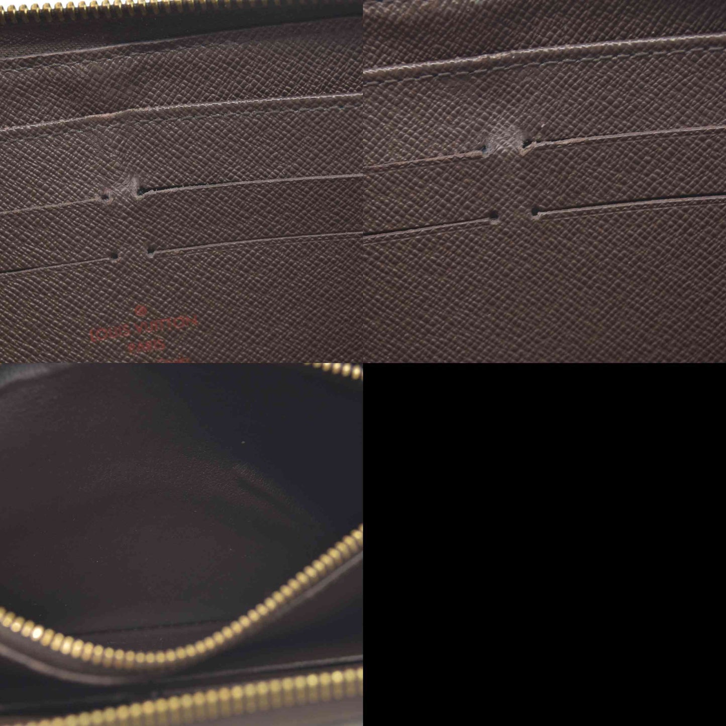 $915 2014 Louis Vuitton Damier Ebene Zippy Wallet CA3174