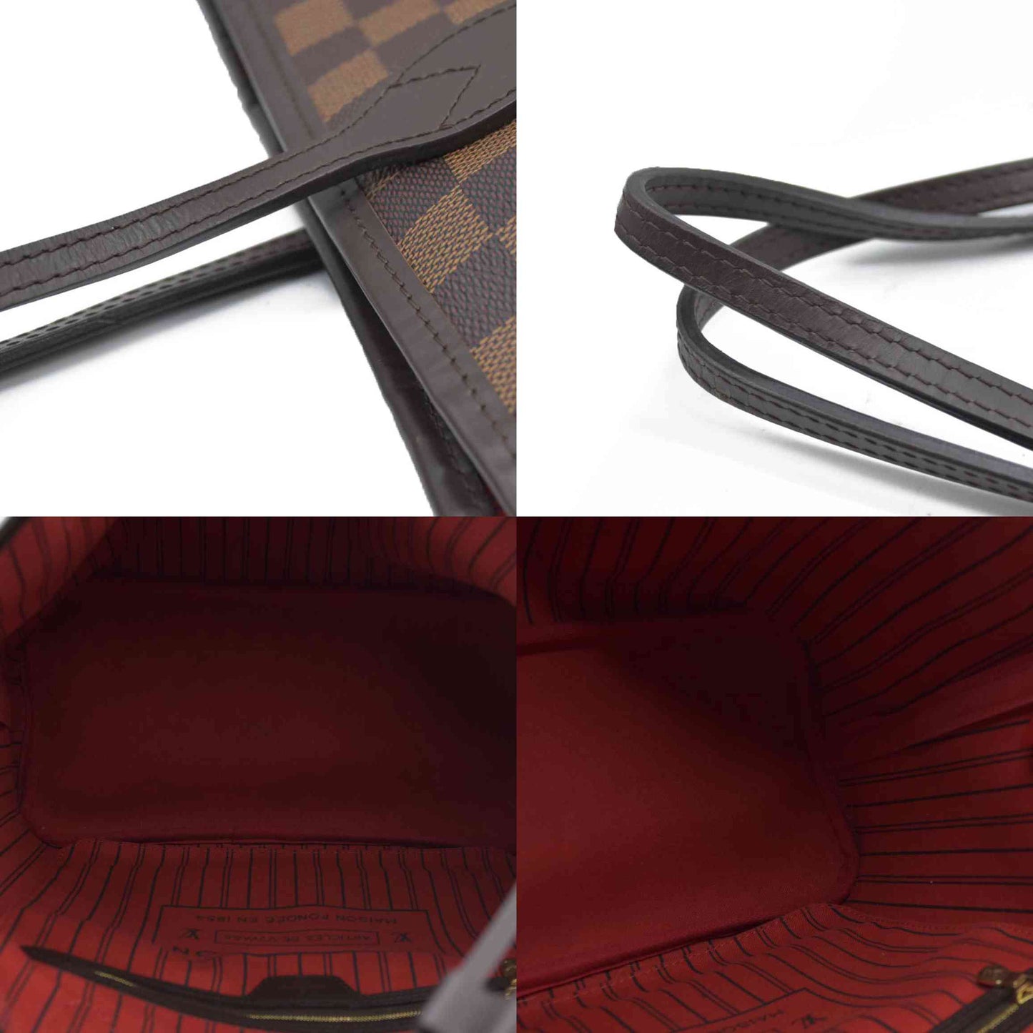 $2170 Louis Vuitton Damier Ebene Neverfull MM SD4192