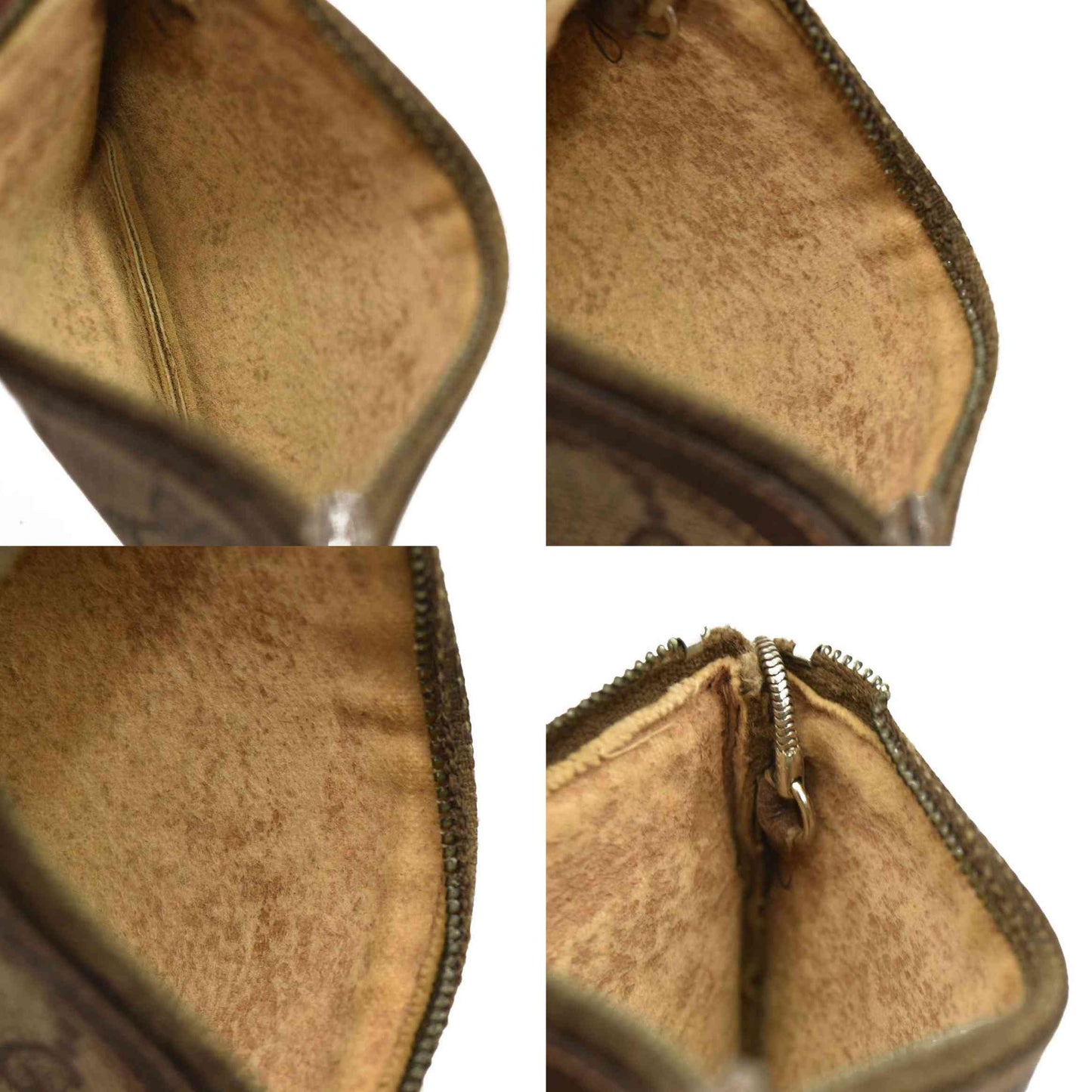 GUCCI GG Logo PVC Leather Coin Purse Wallet Beige