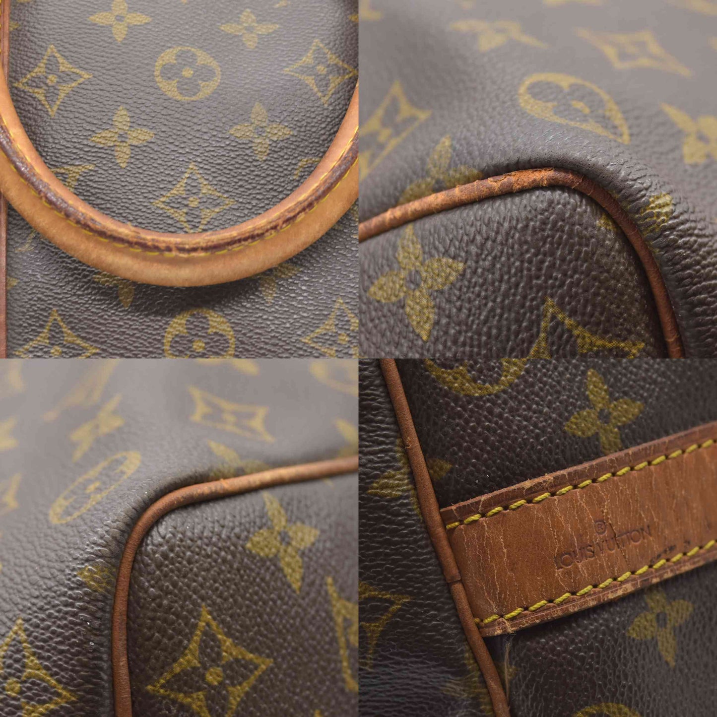 $2630 Louis Vuitton Keepall Bandouliere 50 Brown Monogram VI1920 1990