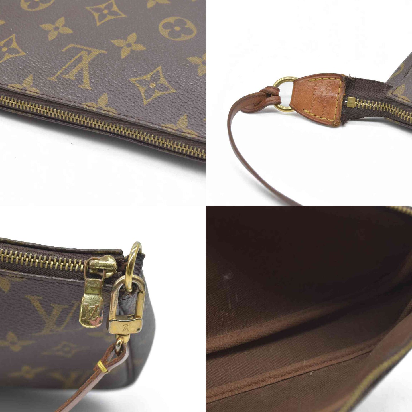 $1660 Louis Vuitton Monogram Pochette Accessories Pouch Bag CA0042