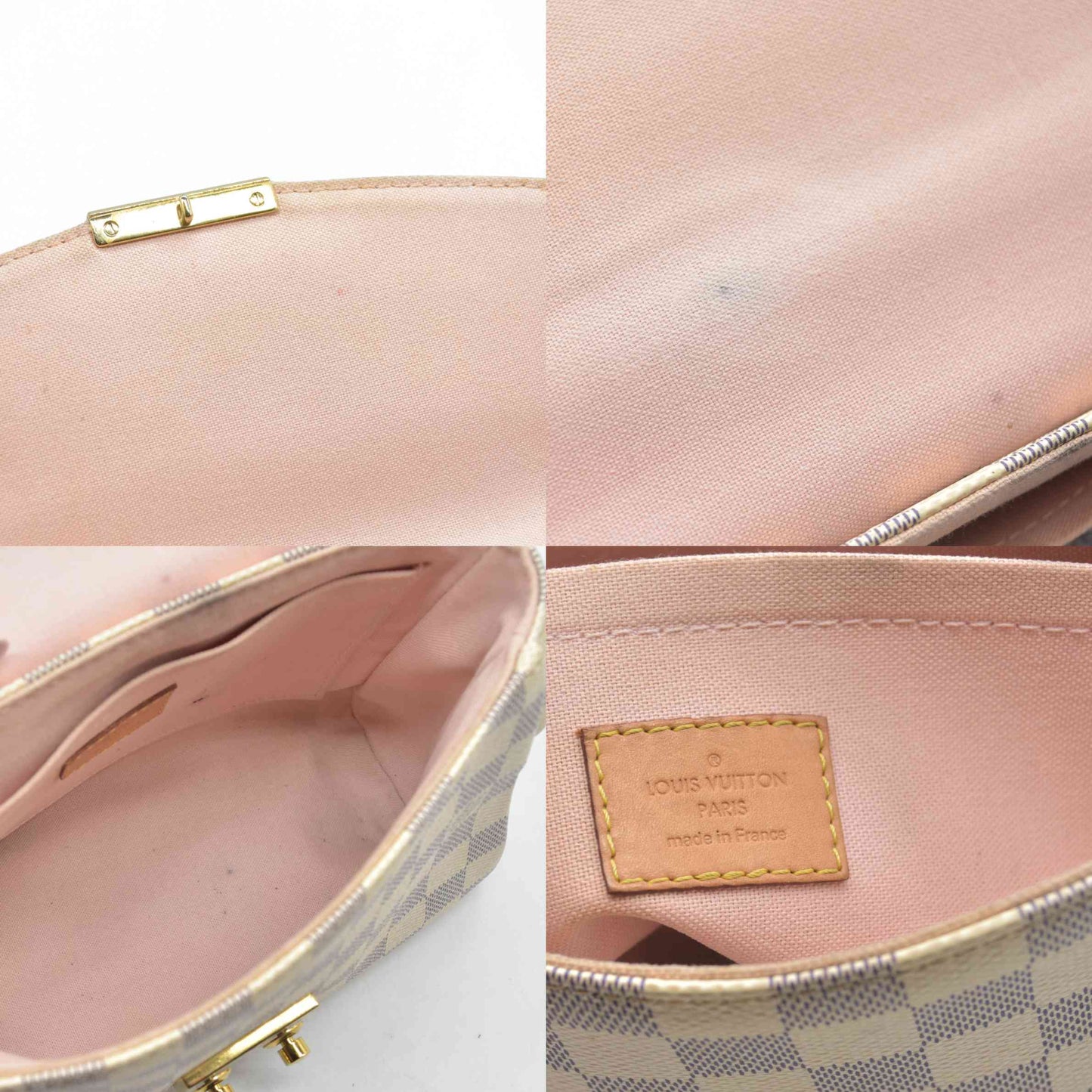 $2000 2016 Louis Vuitton Damier Azur Canvas Croisette Bag TR3116