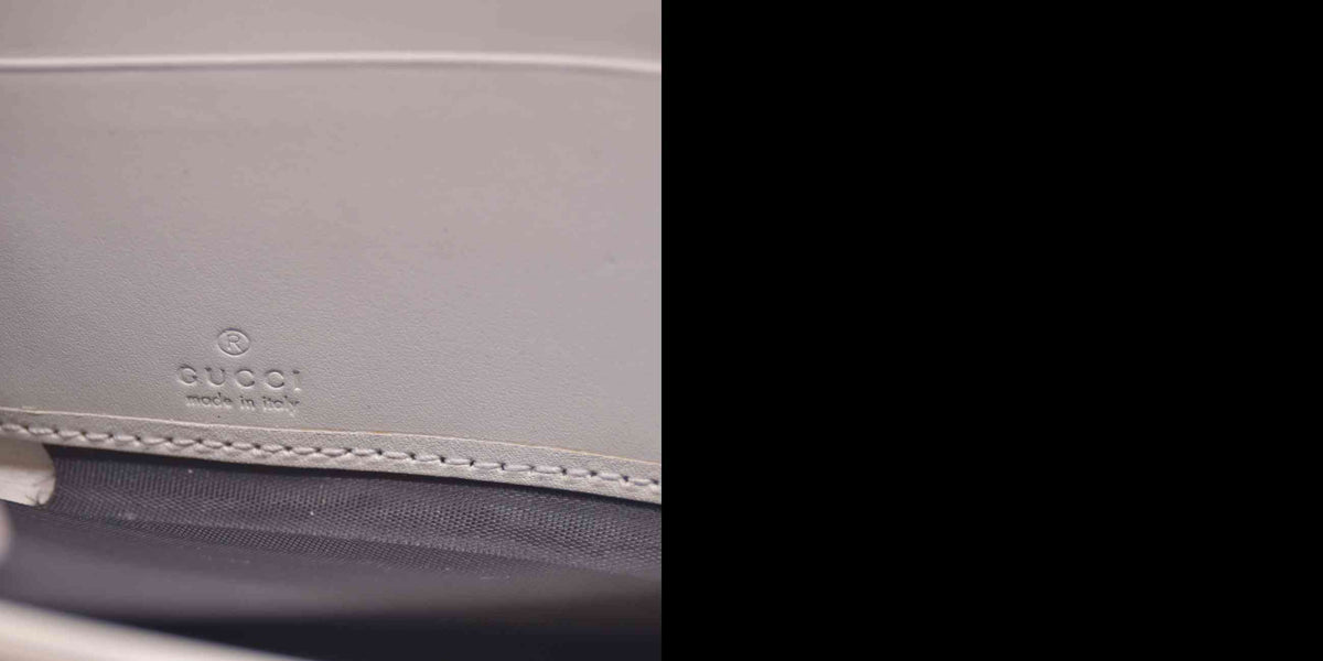 $980 Gucci White Sylvie Floral Embroidery Zip Around Wallet 10020981