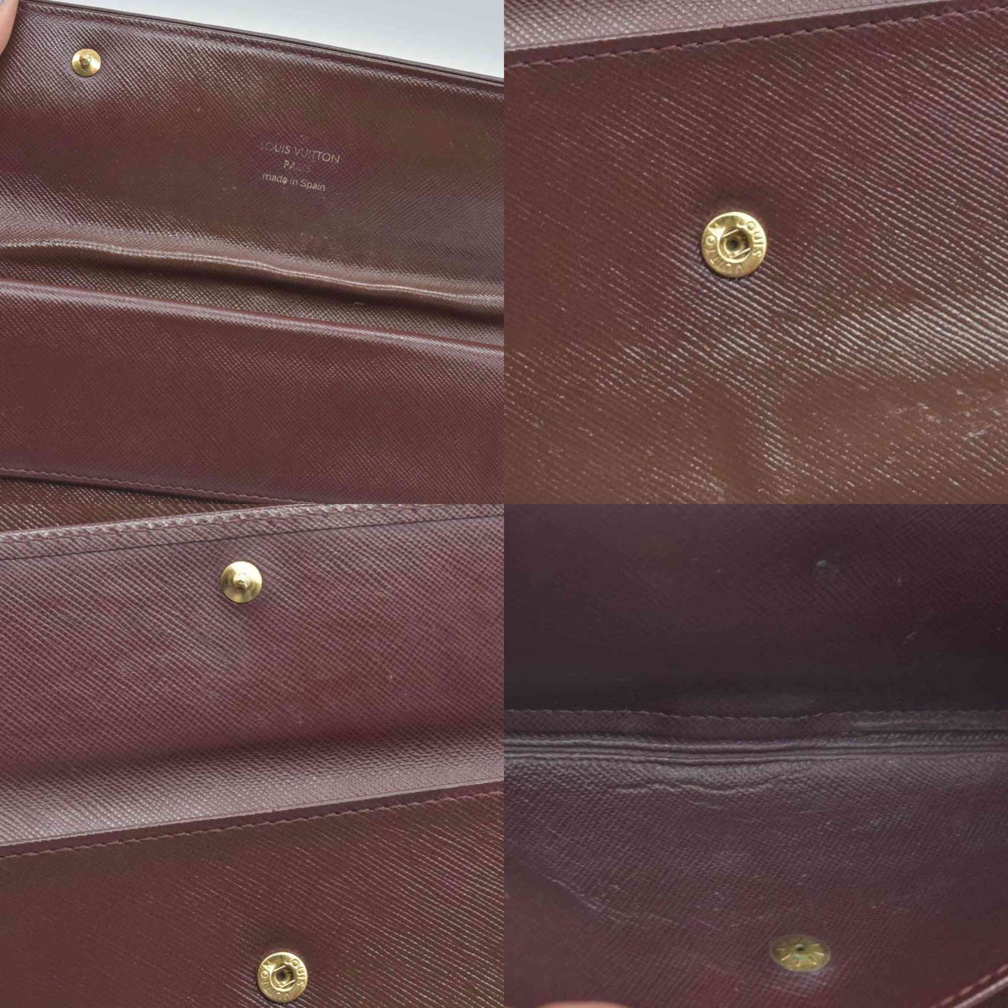 $770 LOUIS VUITTON 2002 Mini Monogram Porte Tresor International Wallet Cherry CA0072 CONSIGNMENT