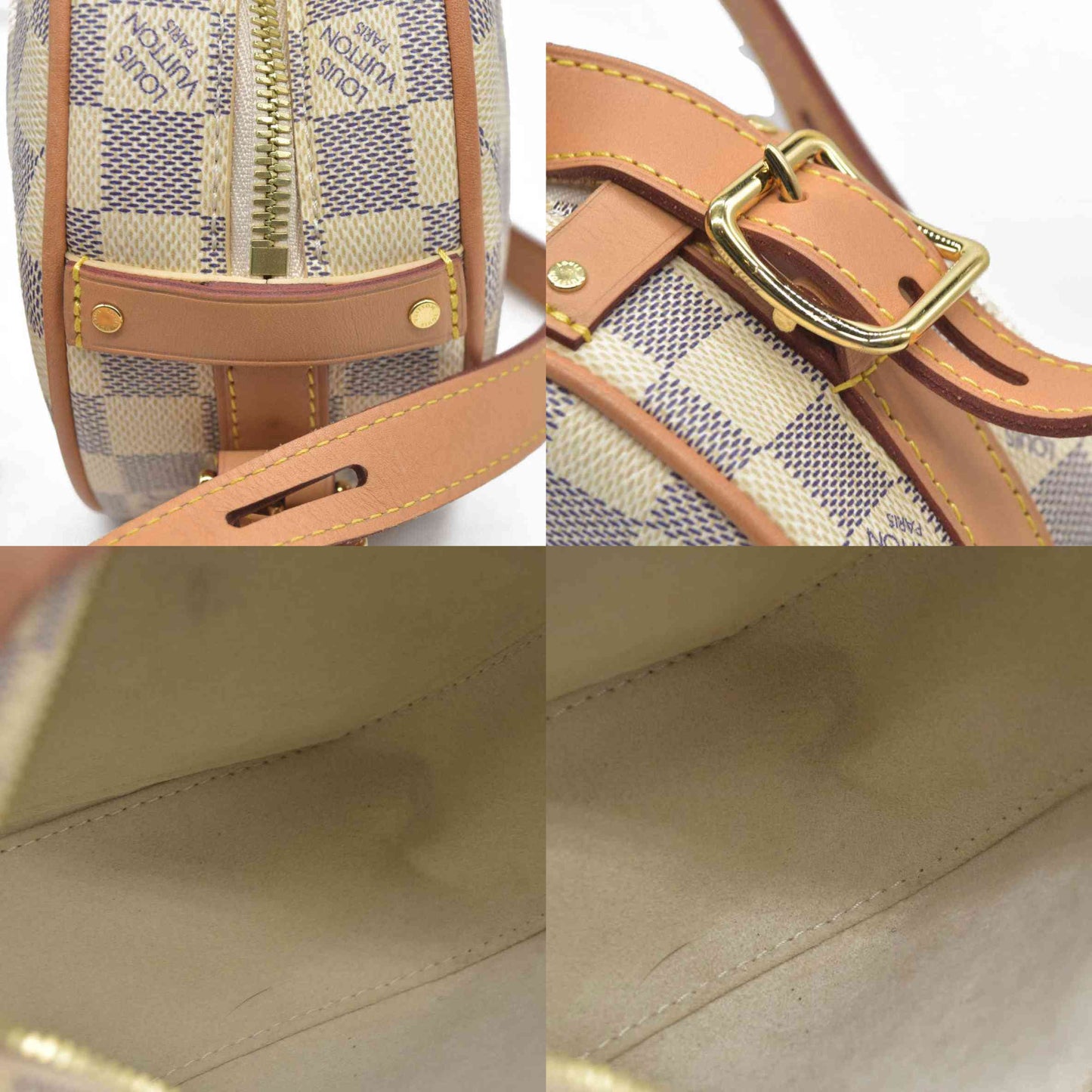 $2190 Louis Vuitton Damier Azur Boite Chapeau Souple PM