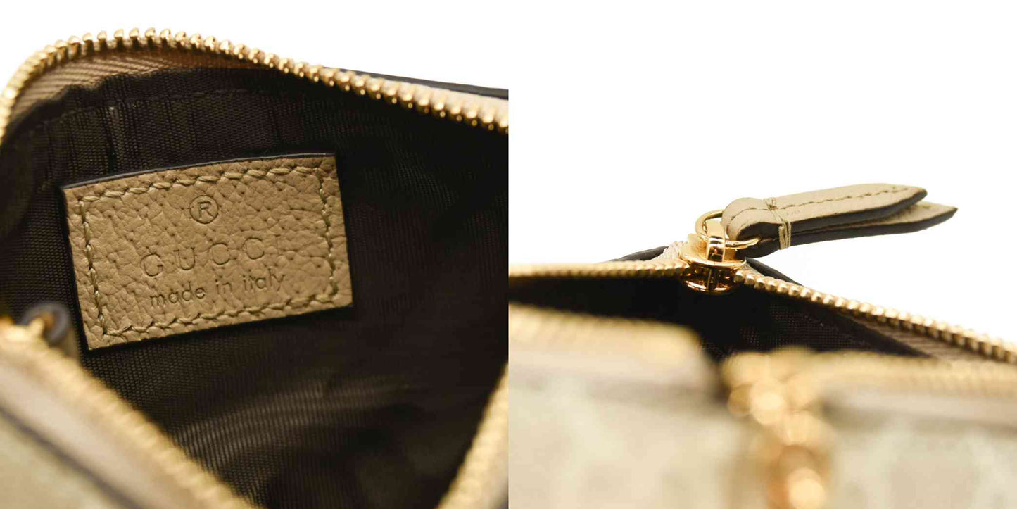 Gucci  GG Supreme Monogram Key Case Ecru Grigio