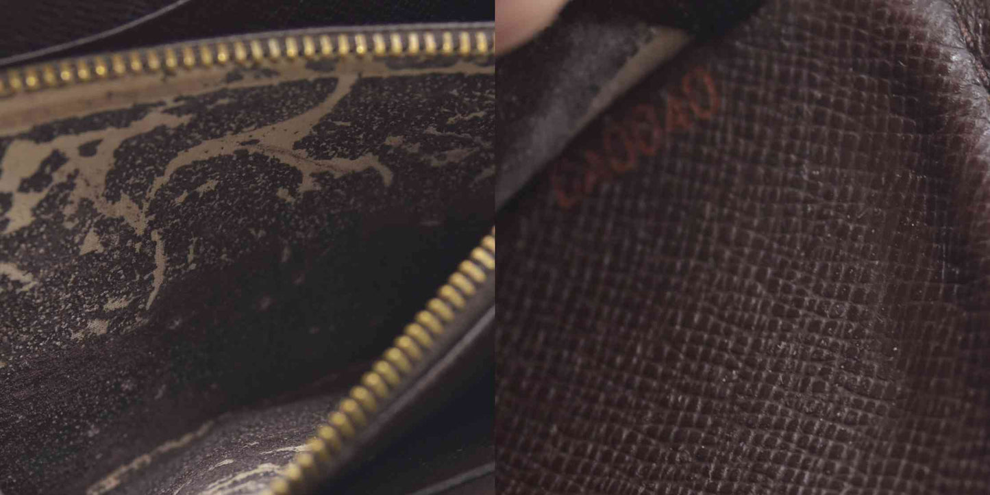 $915 Louis Vuitton Damier Porte Monnaie Zippy Long Wallet Brown CA0040
