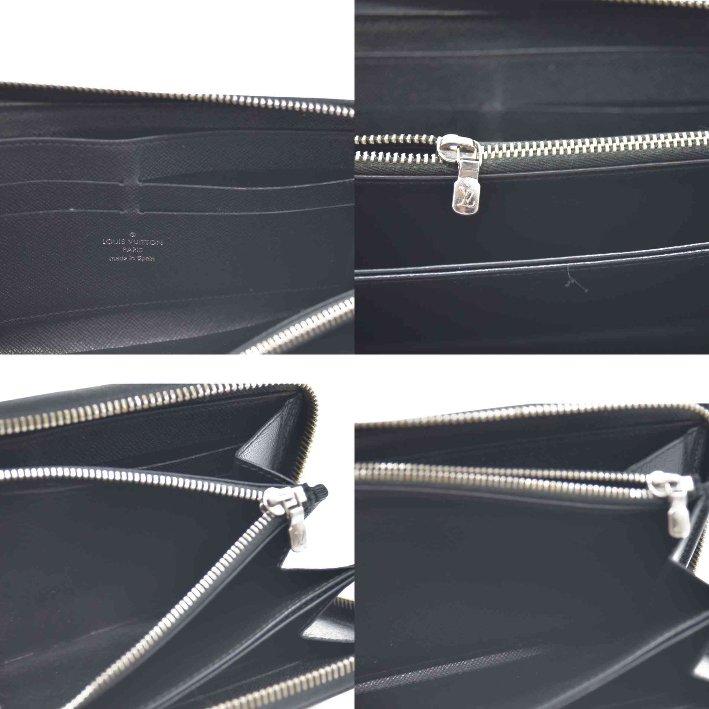 LOUIS VUITTON Epi Leather Zippy Wallet Black CA3114 USED