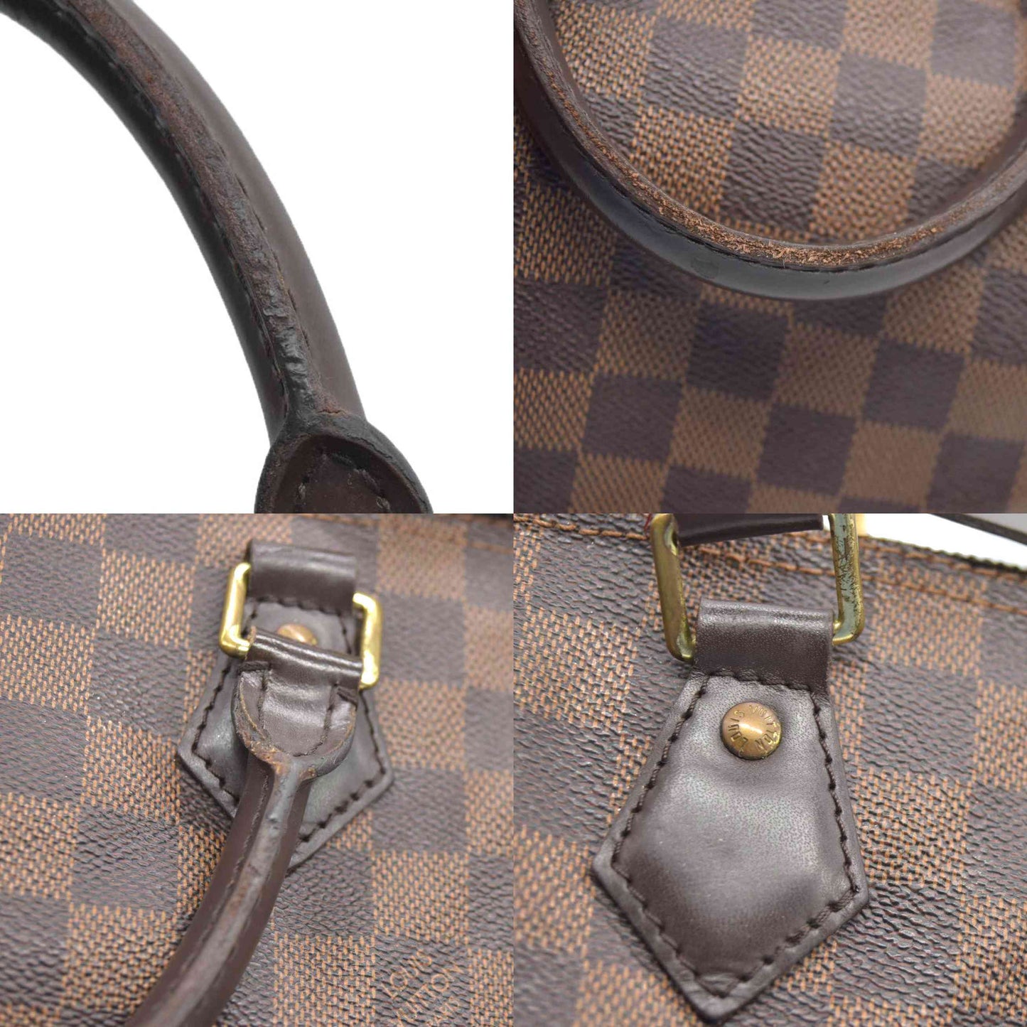 $1660 Louis Vuitton Damier Ebene Speedy 30 SD2147