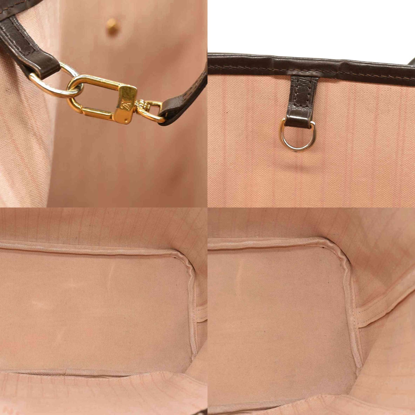 Louis Vuitton  Damier Ebene Neo Neverfull MM Rose Ballerine