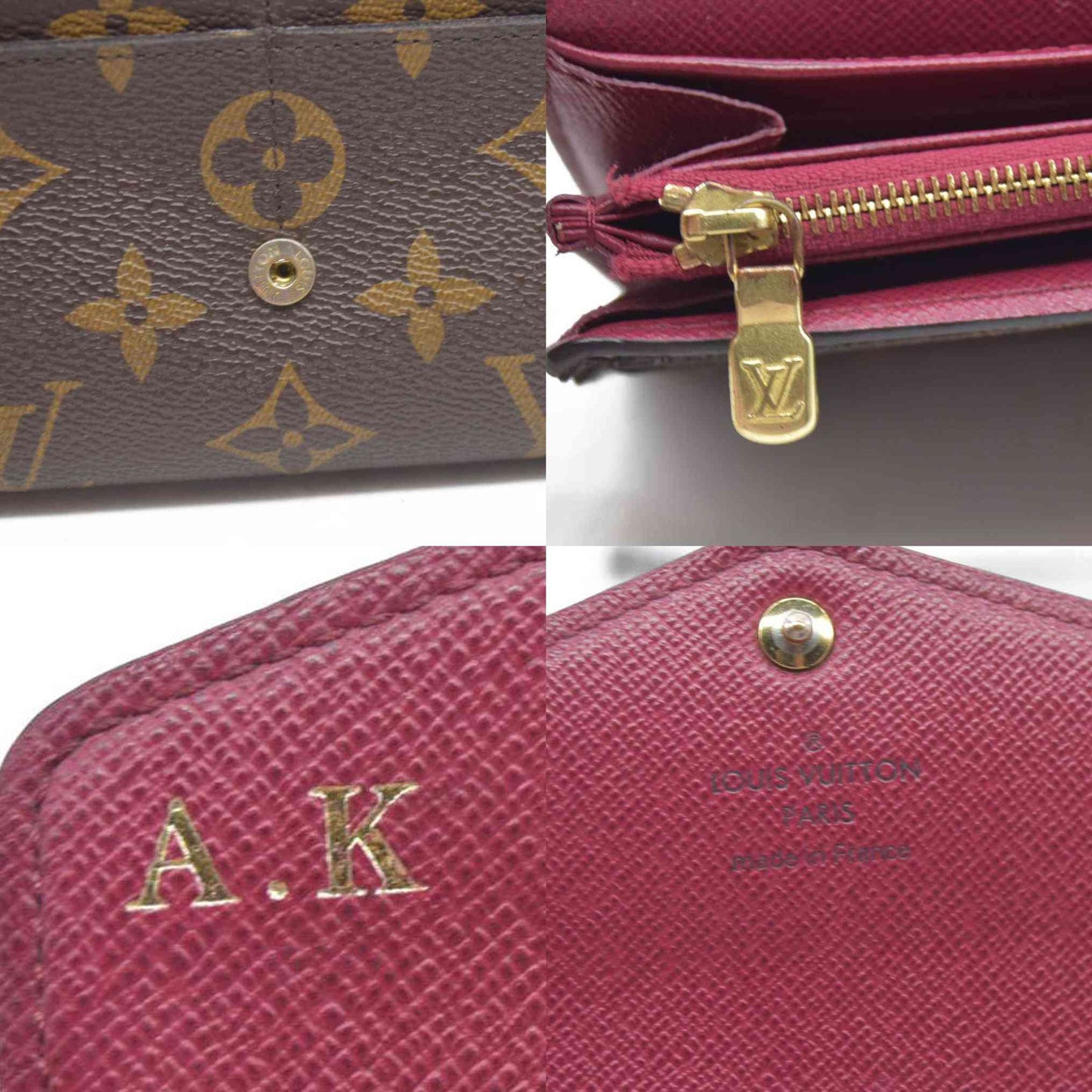 $770 Louis Vuitton Monogram Portefeiulle Sarah Long Bifold Wallet Brown