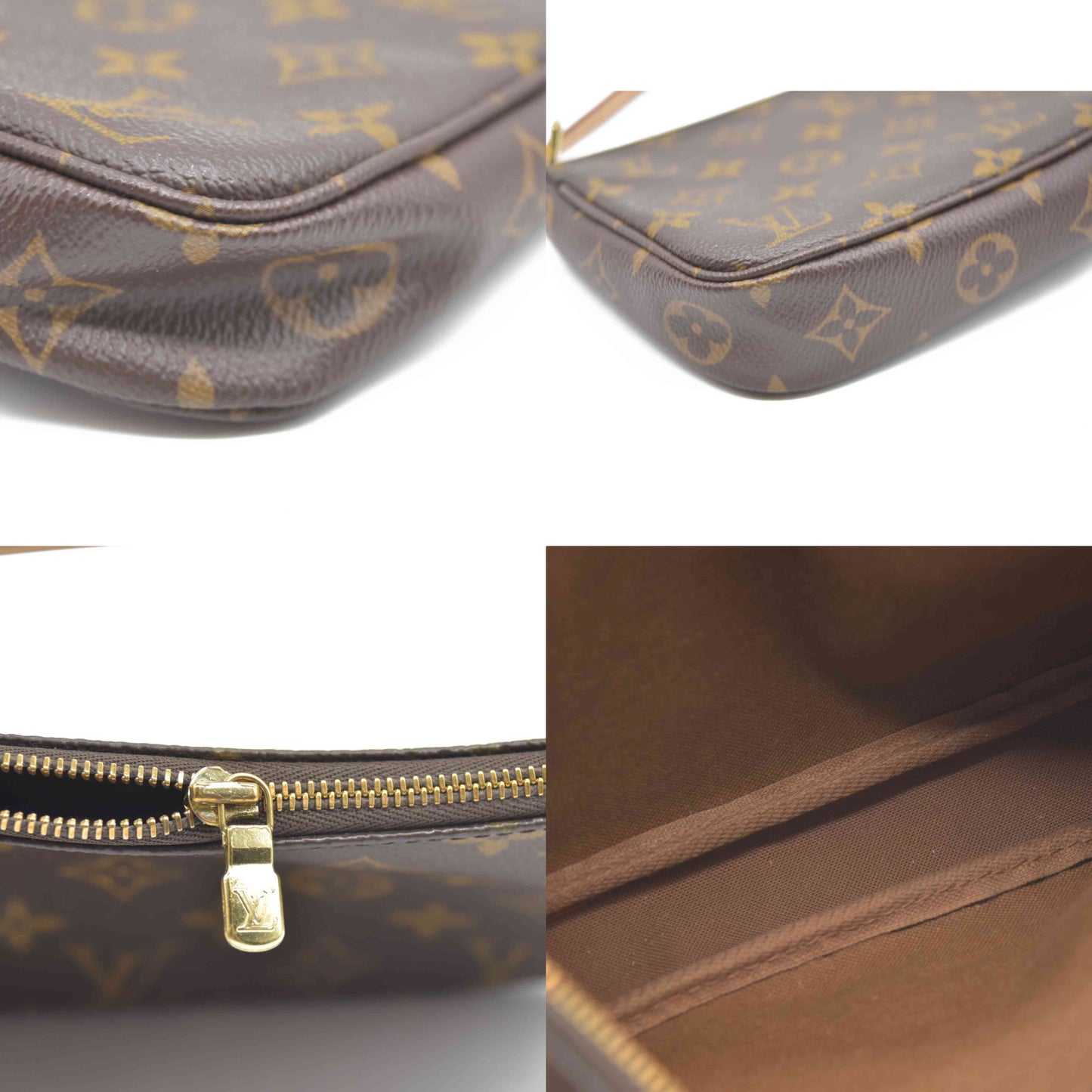 Louis Vuitton LV Accessories Pouch Pochette Accessoires Brown Monogram AUCTION CONSIGNMENT