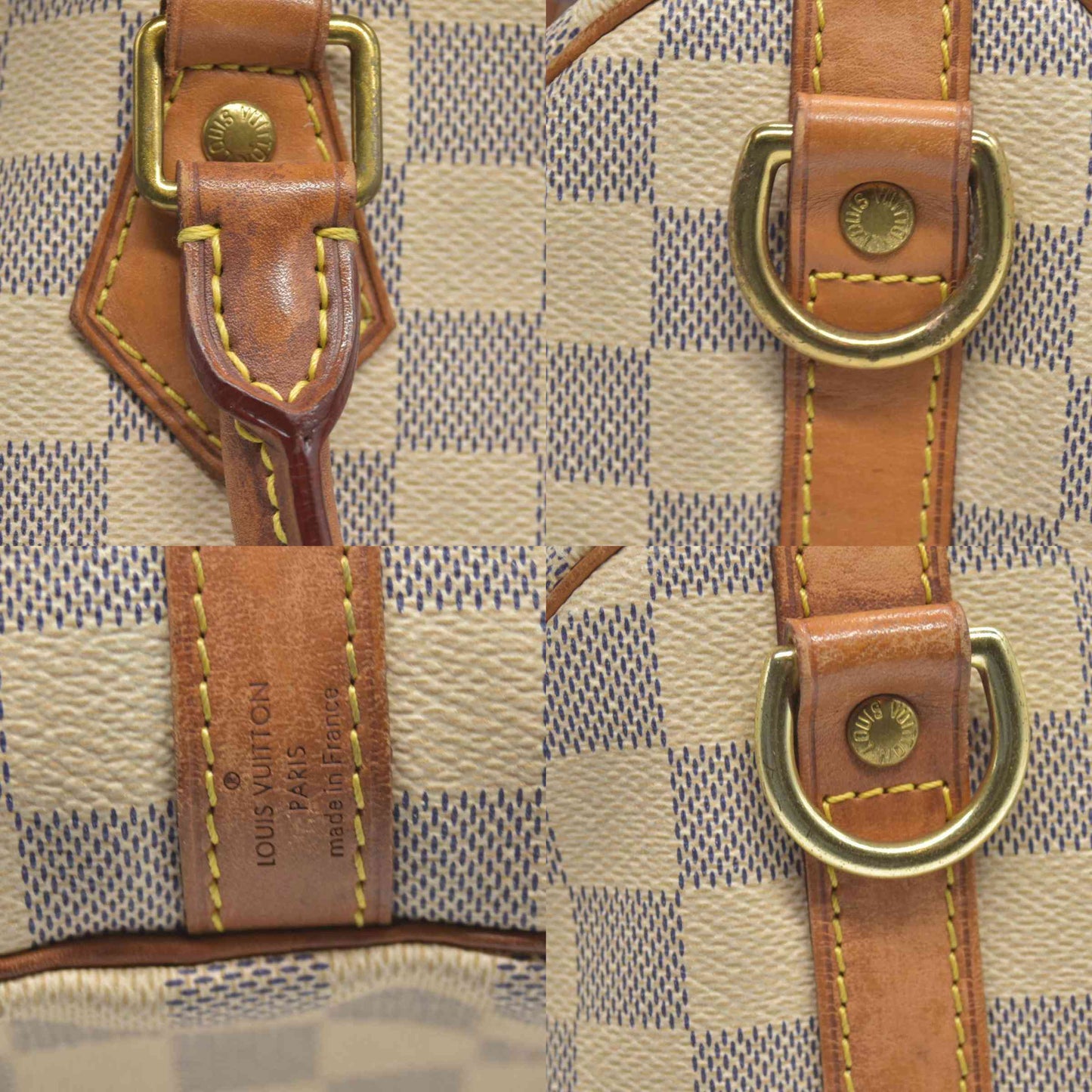 $1980 Louis Vuitton Damier Azur Speedy Bandouliere 30 SP2174