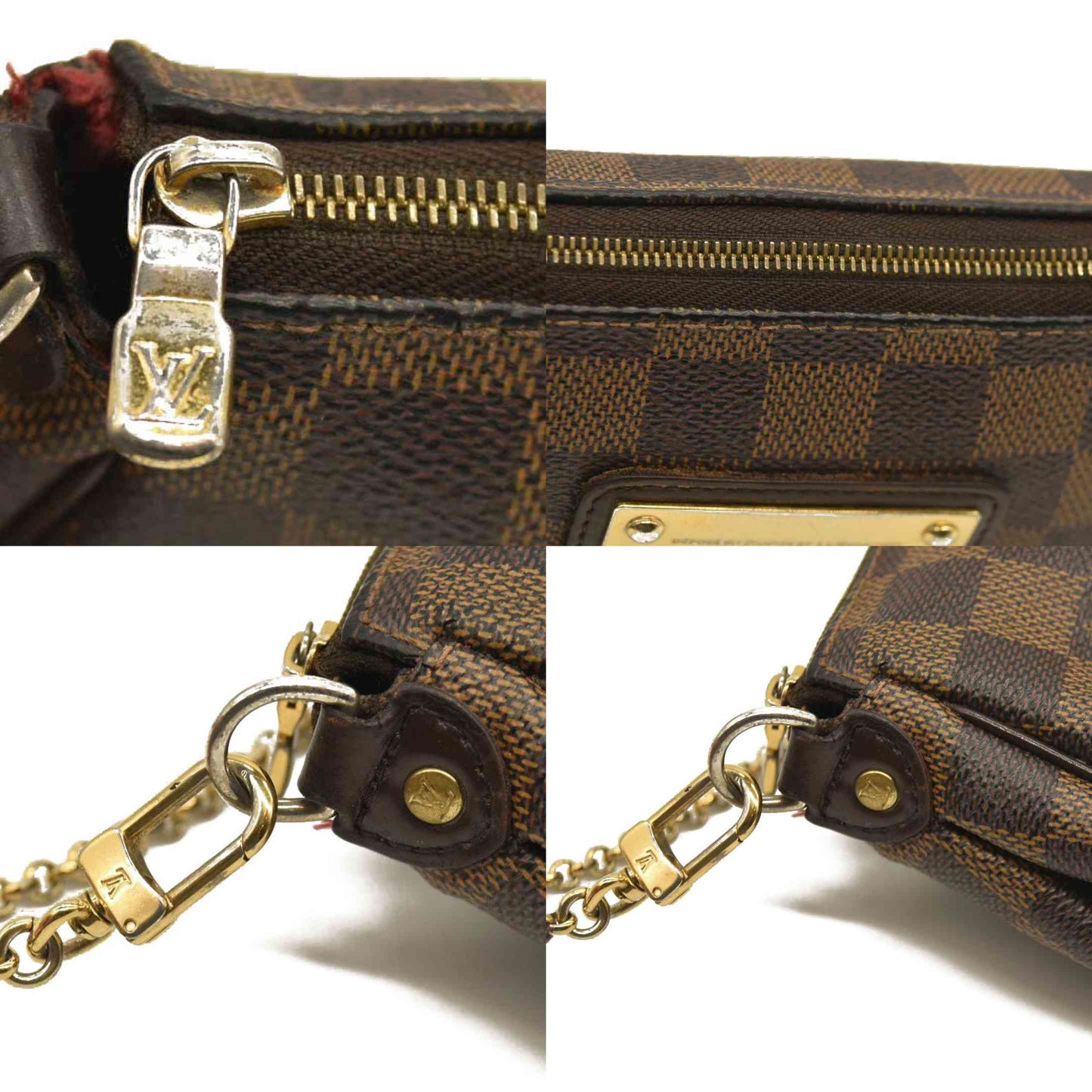 Louis Vuitton  Damier Ebene Eva Clutch DU1150