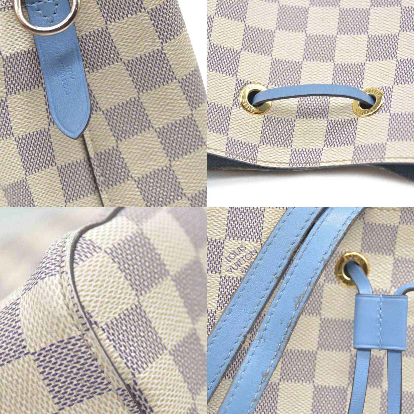 $2030 CONSIGNMENT Louis Vuitton  Damier Azur Neonoe MM Bleuet