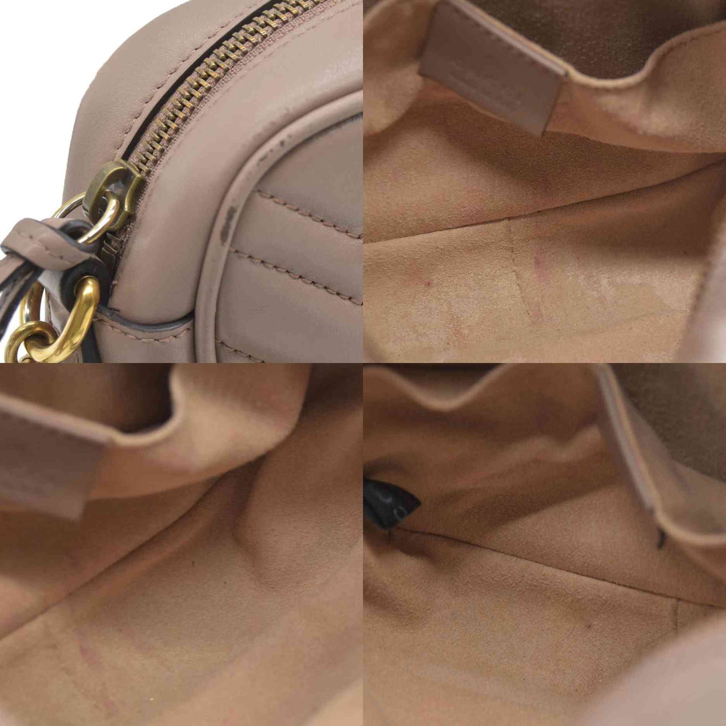 $1800 GUCCI Mini Marmont Porcelain Rose Camera Bag Crossbody