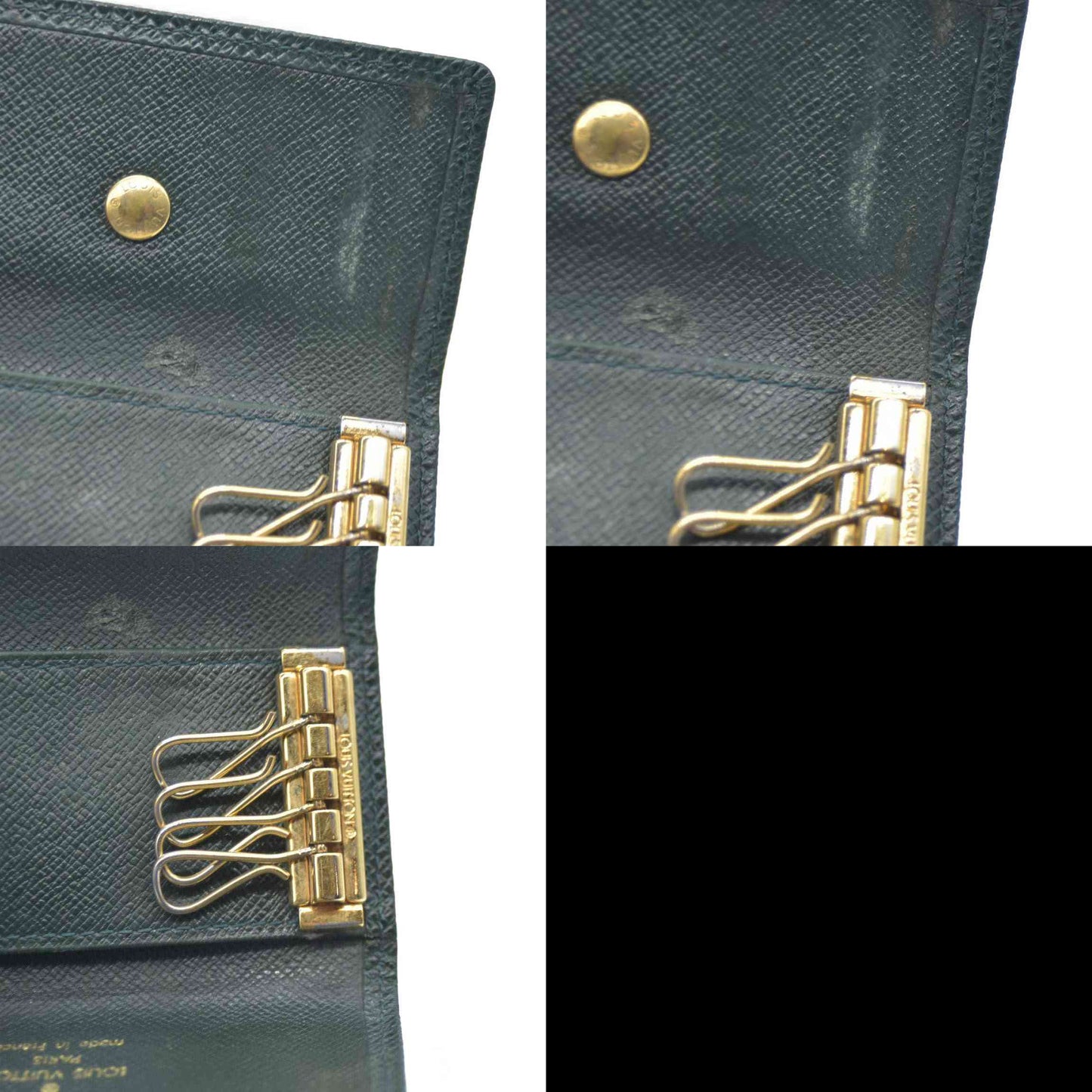 Louis Vuitton Taiga Leather Multicles 4 Ring Key Case Epicea MI5948