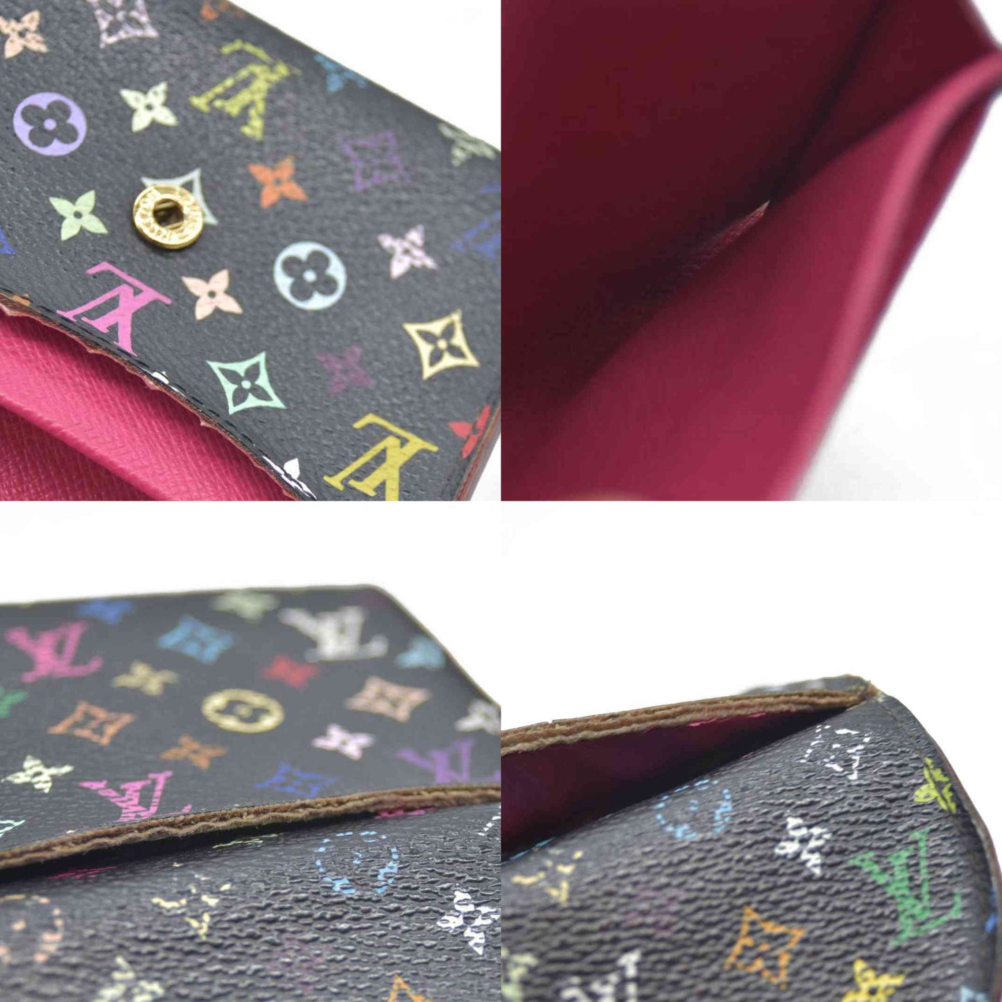 AUCTION $650 Louis Vuitton Monogram Muakami Enveloppe Cartes De Visite Card Case CA2163