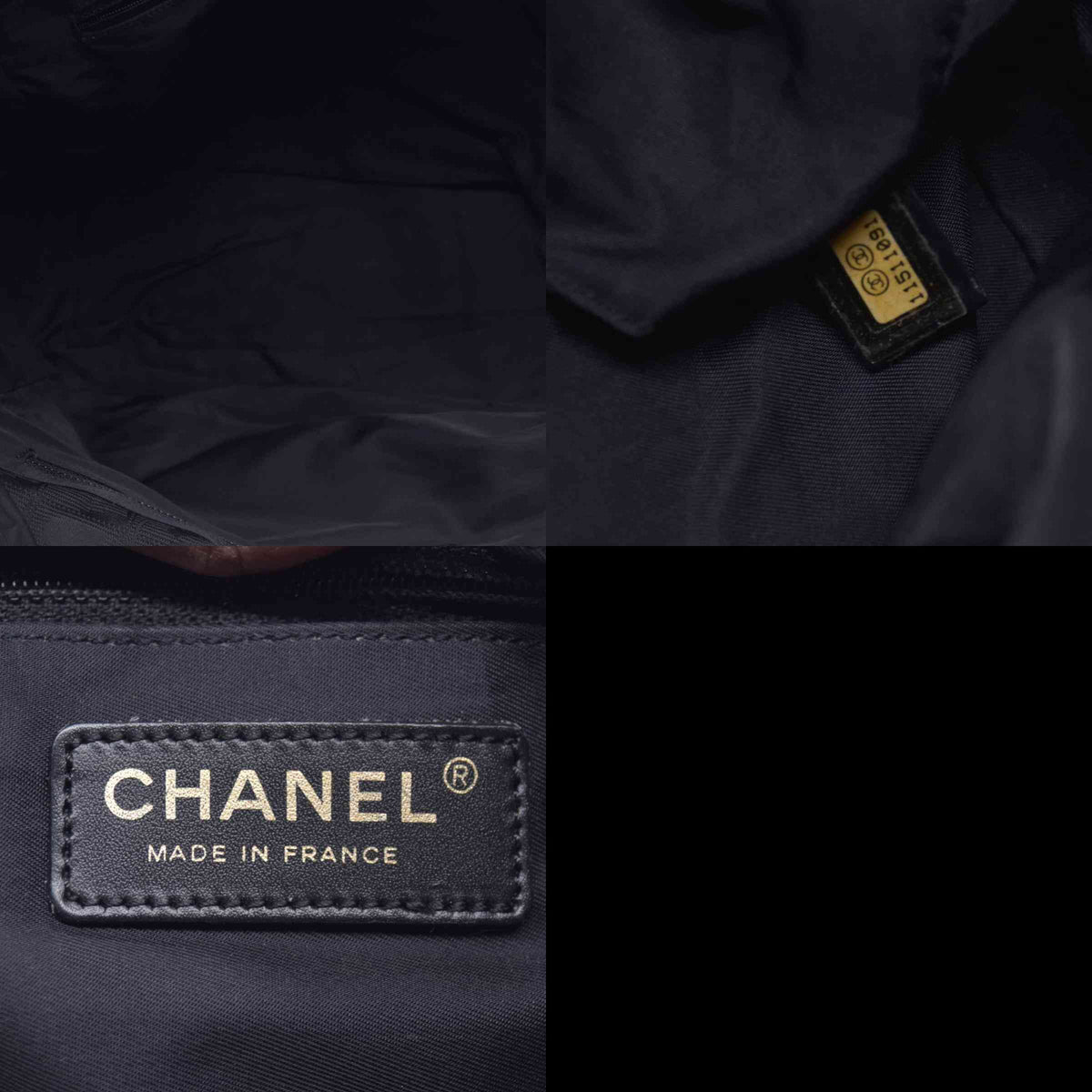 $1150 CHANEL Travel Line Jacquard Canvas Tote Bag Black CONSIGNMENT 10021352