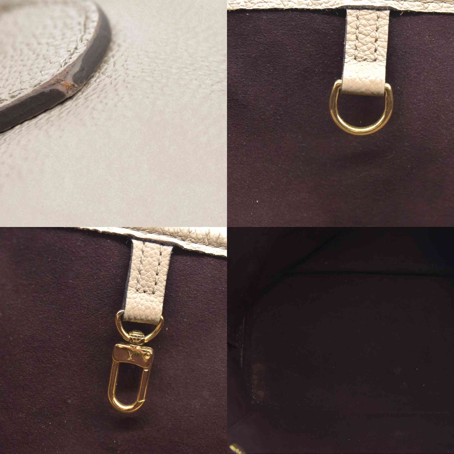 $2940 Louis Vuitton Empreinte Monogram Giant Neverfull MM Tourterelle RFID