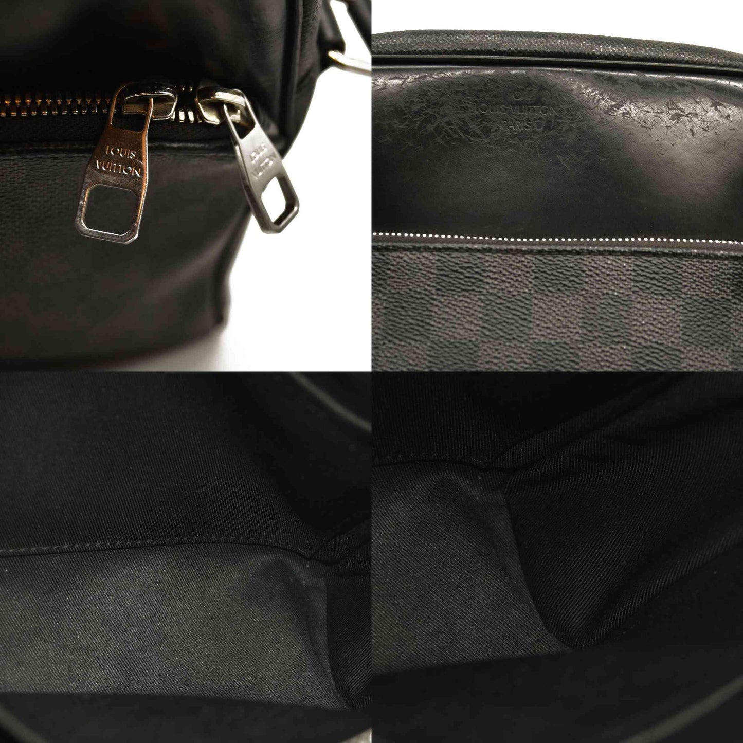 AUCTION $1890 2016 Louis Vuitton  Damier Graphite Dayton Reporter PM CA3216