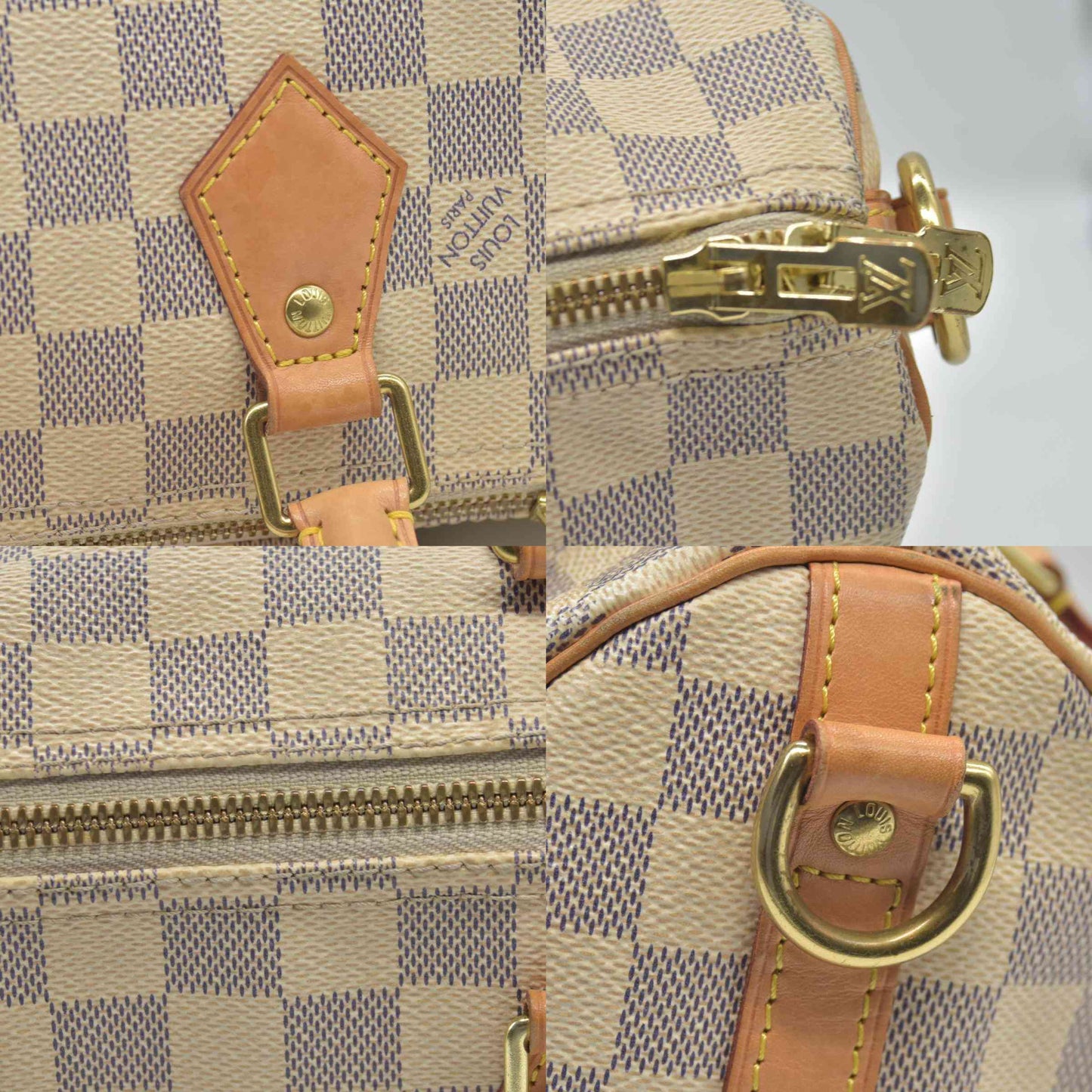 $1940 Louis Vuitton  Damier Azur Speedy Bandouliere 25 DU3165
