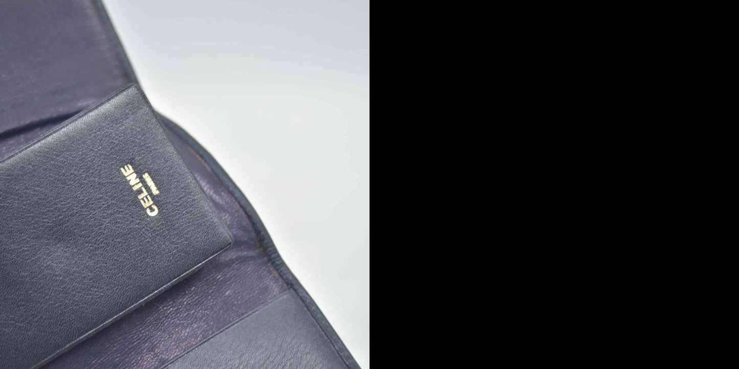 $590 CELINE Monogram Denim Wallet CONSIGNMENT