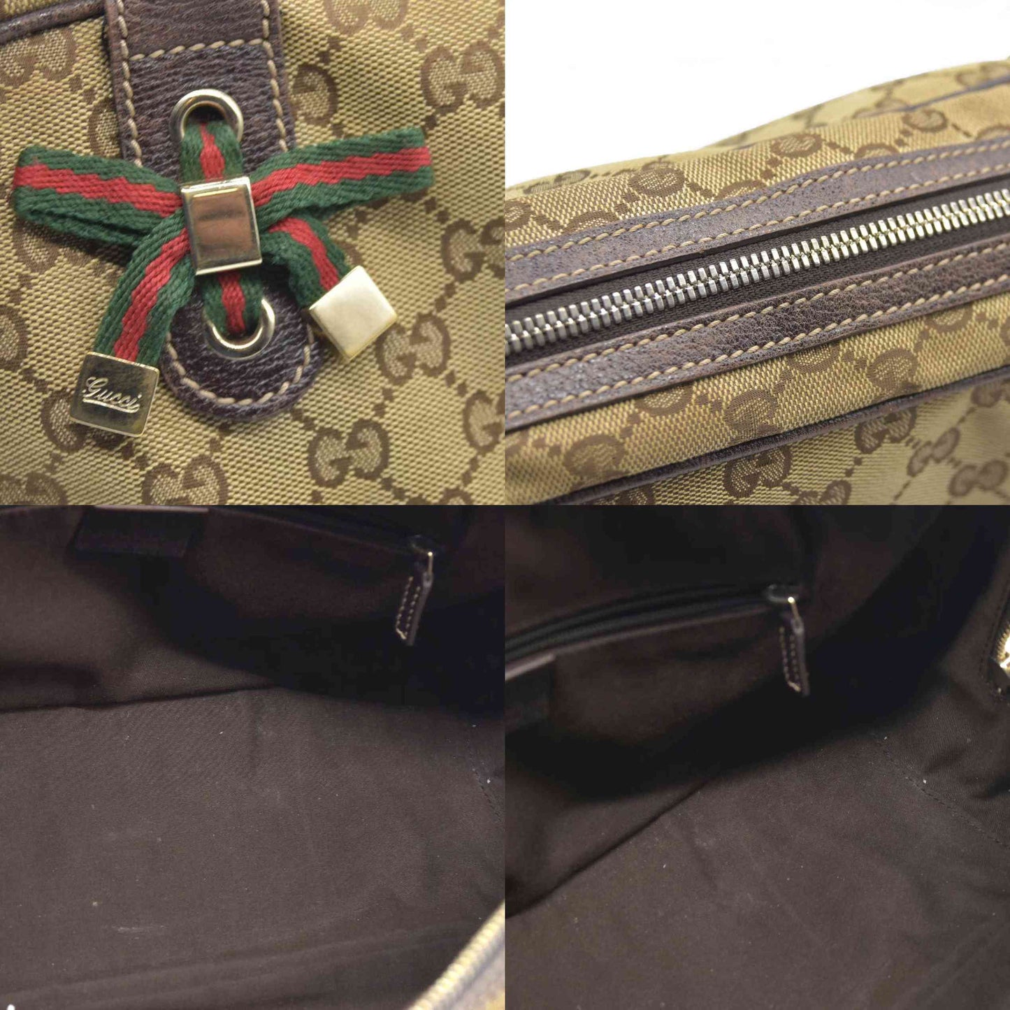 $890 Gucci GG Canvas Princy Boston Bag CONSIGNMENT