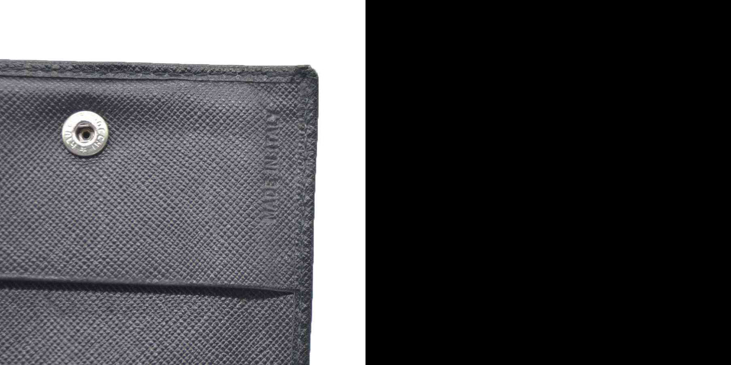 PRADA Saffiano Leather Bifold Wallet Purse Black