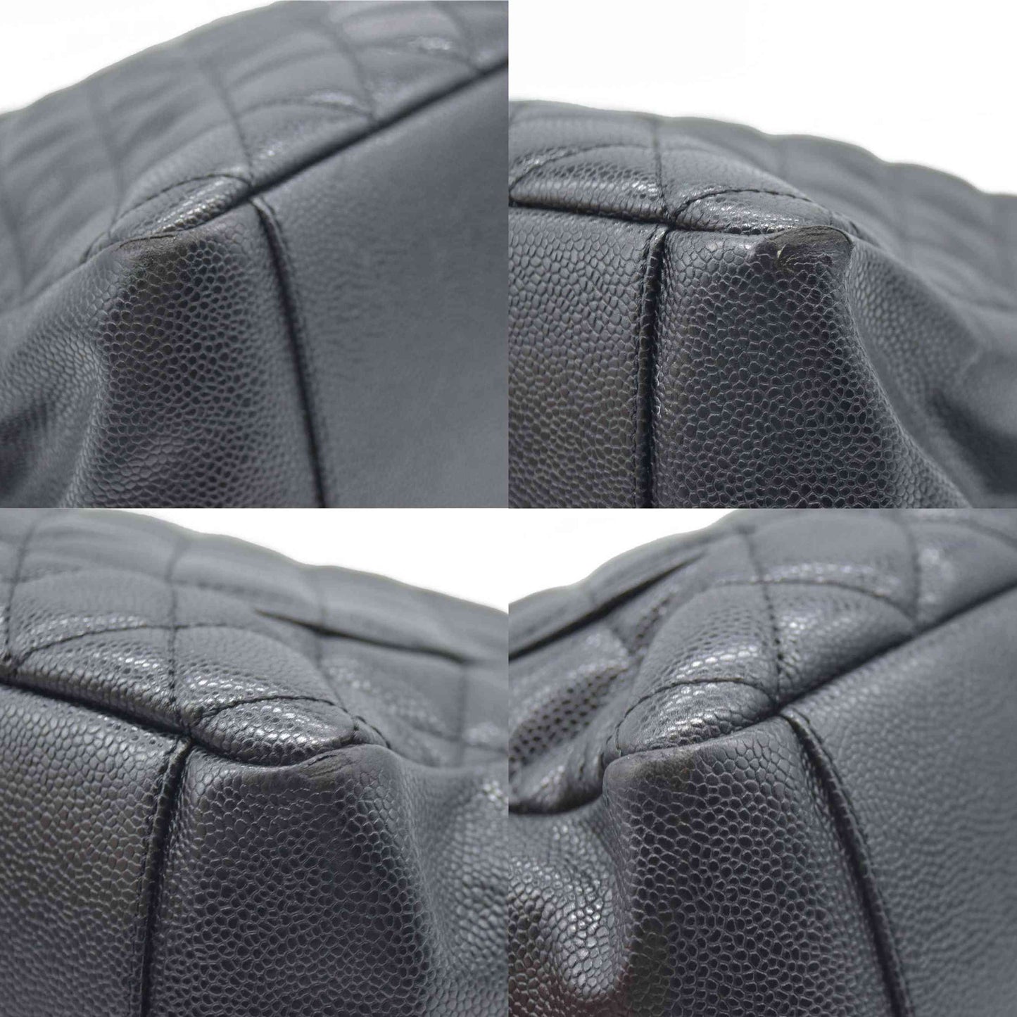 AUCTION $2900 Chanel  Caviar Quilted Grand Shopping Tote GST Black