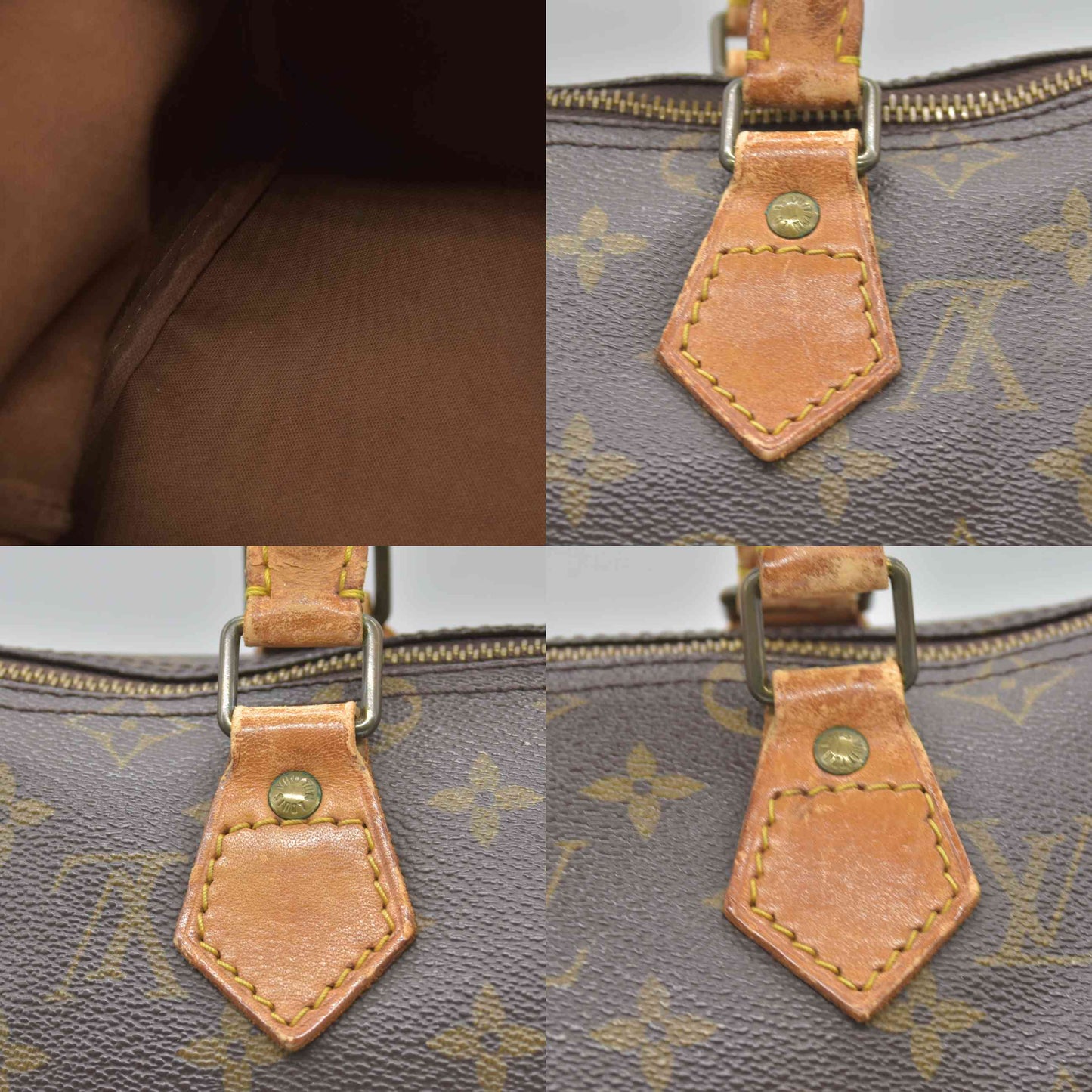 1988 $1490 Louis Vuitton LV Hand Bag Speedy 25 Brown Monogram VI884