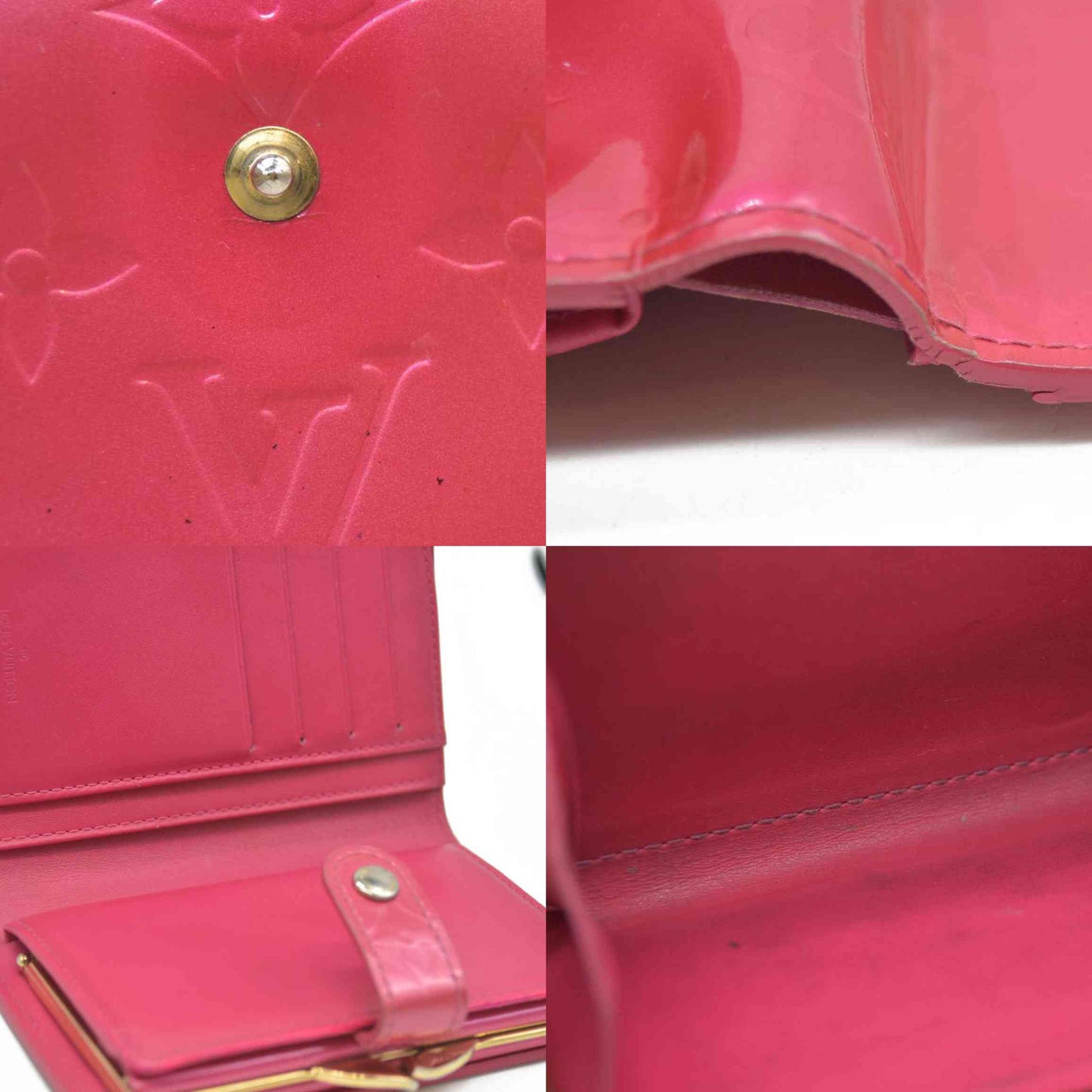 AUCTION $935 Louis Vuitton LV Monogram Vernis Patent Leather French Purse