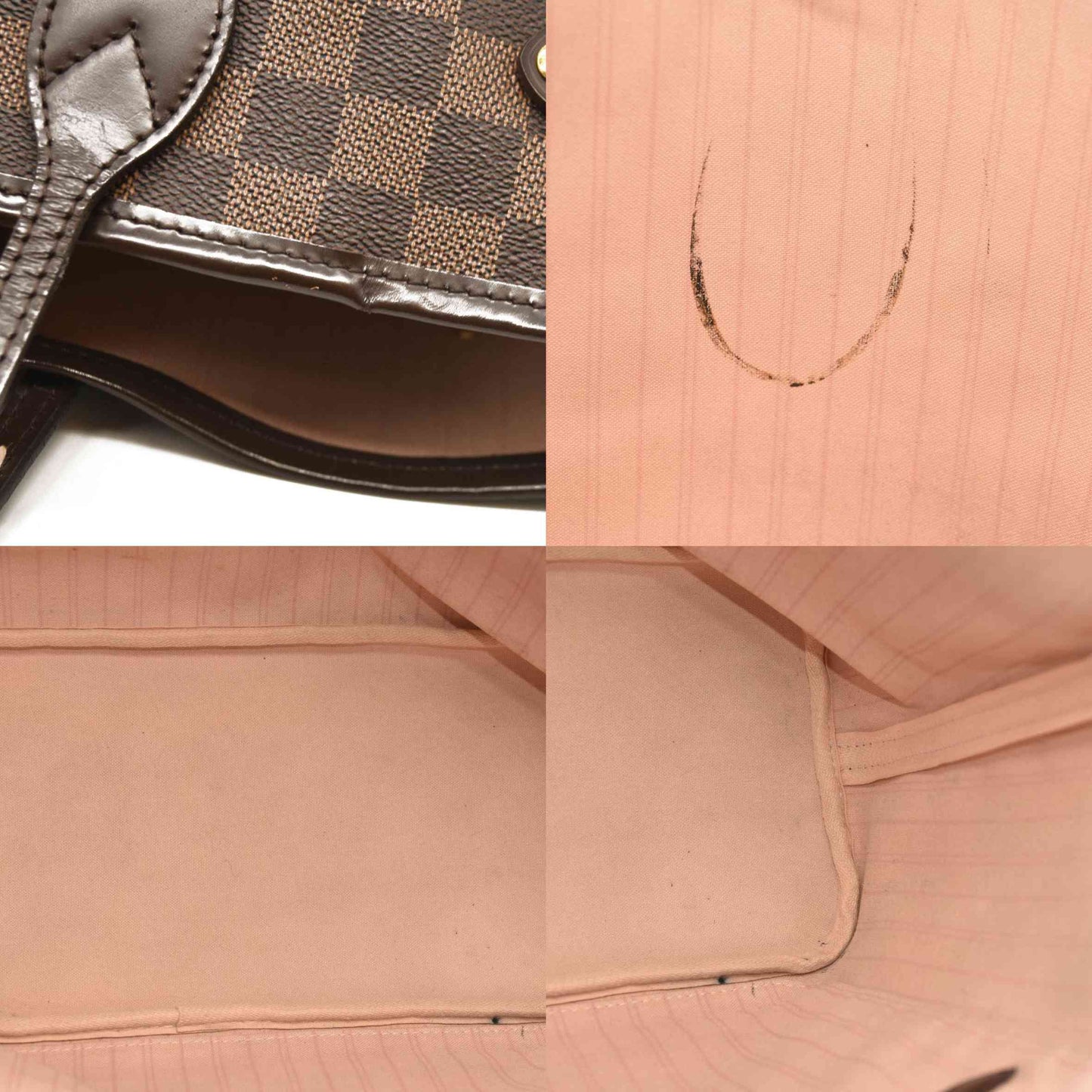 LOUIS VUITTON  Damier Ebene Neo Neverfull MM Rose Ballerine