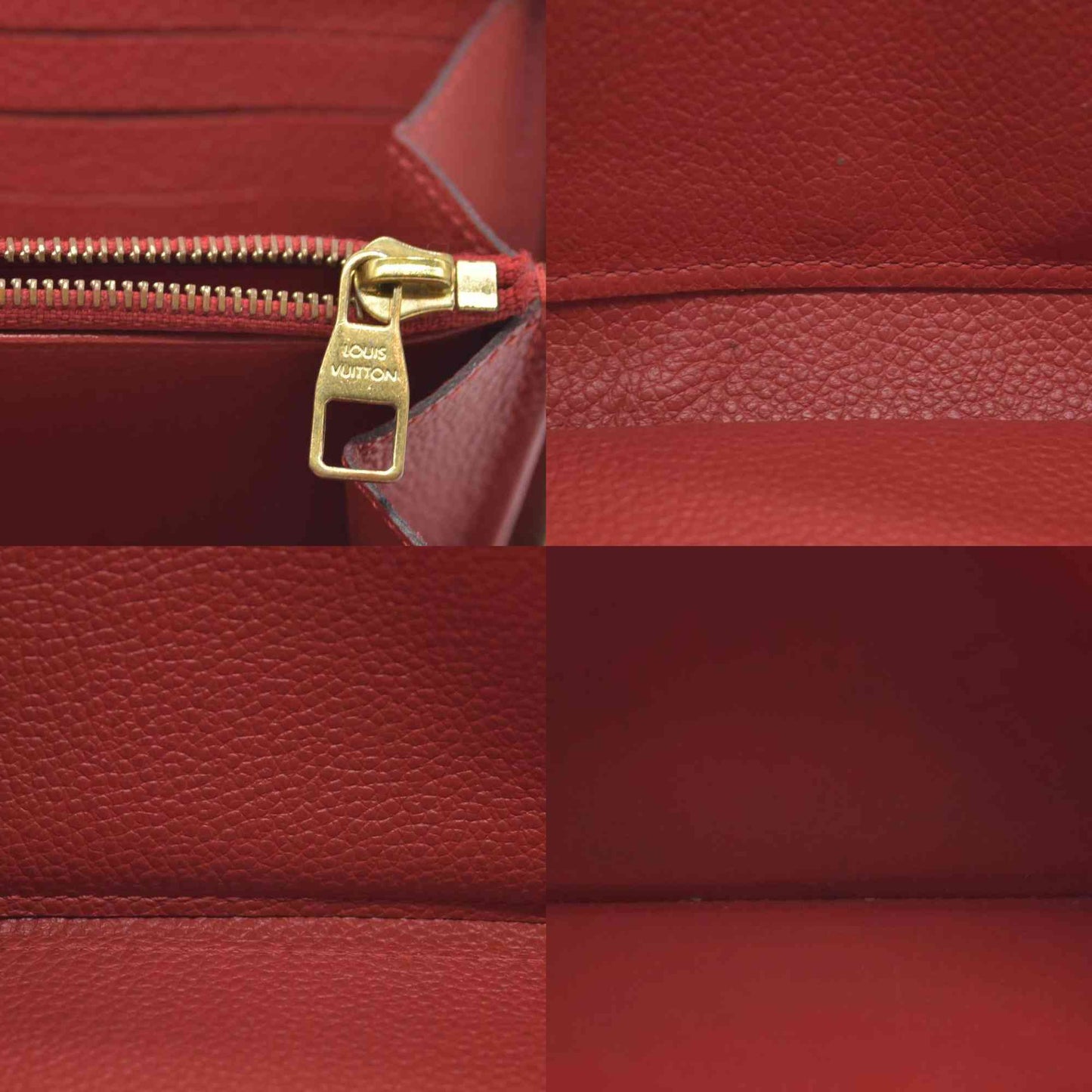 $1170 2017 Louis Vuitton Empreinte Zippy Wallet Cherry CONSIGNMENT SP4107