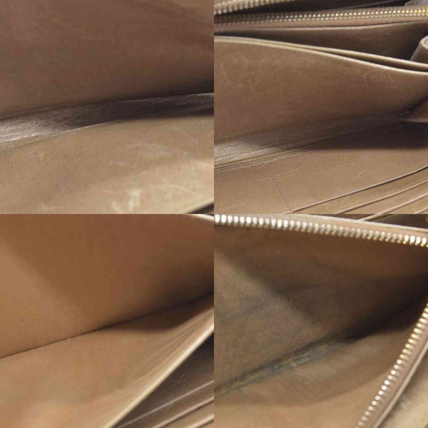MIU MIU Materasse Leather Zip Around Long Wallet Beige