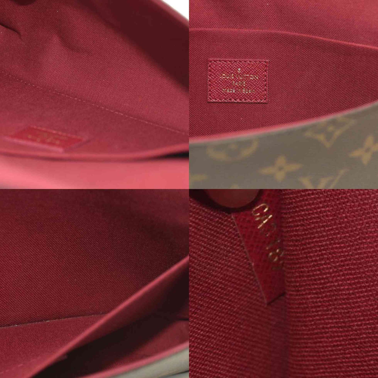 Louis Vuitton  Monogram Pochette Felicie Chain Wallet Fuchsia
