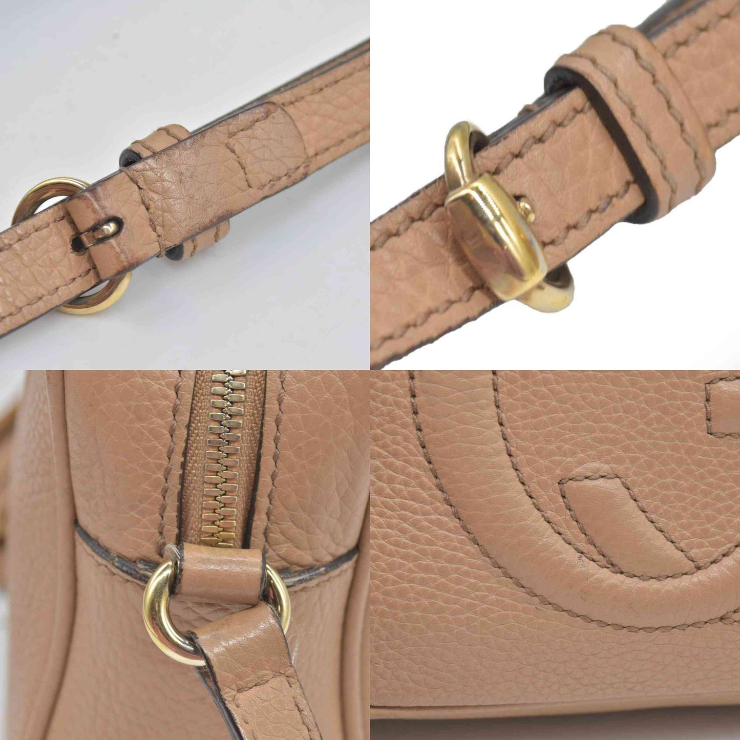 $1490 Gucci Interlocking G Soho Disco Beige