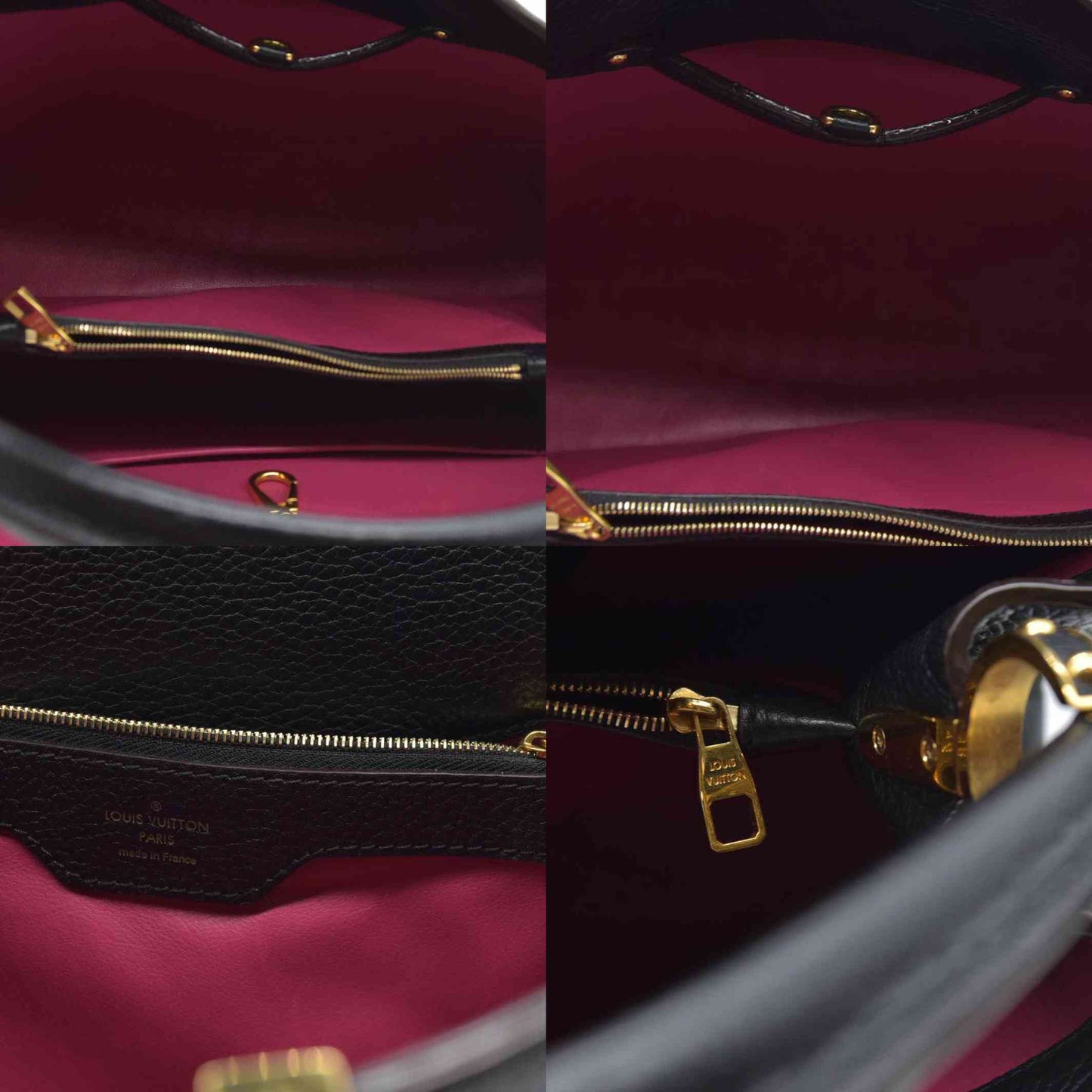 Louis Vuitton  Taurillon Capucines MM Black $7700