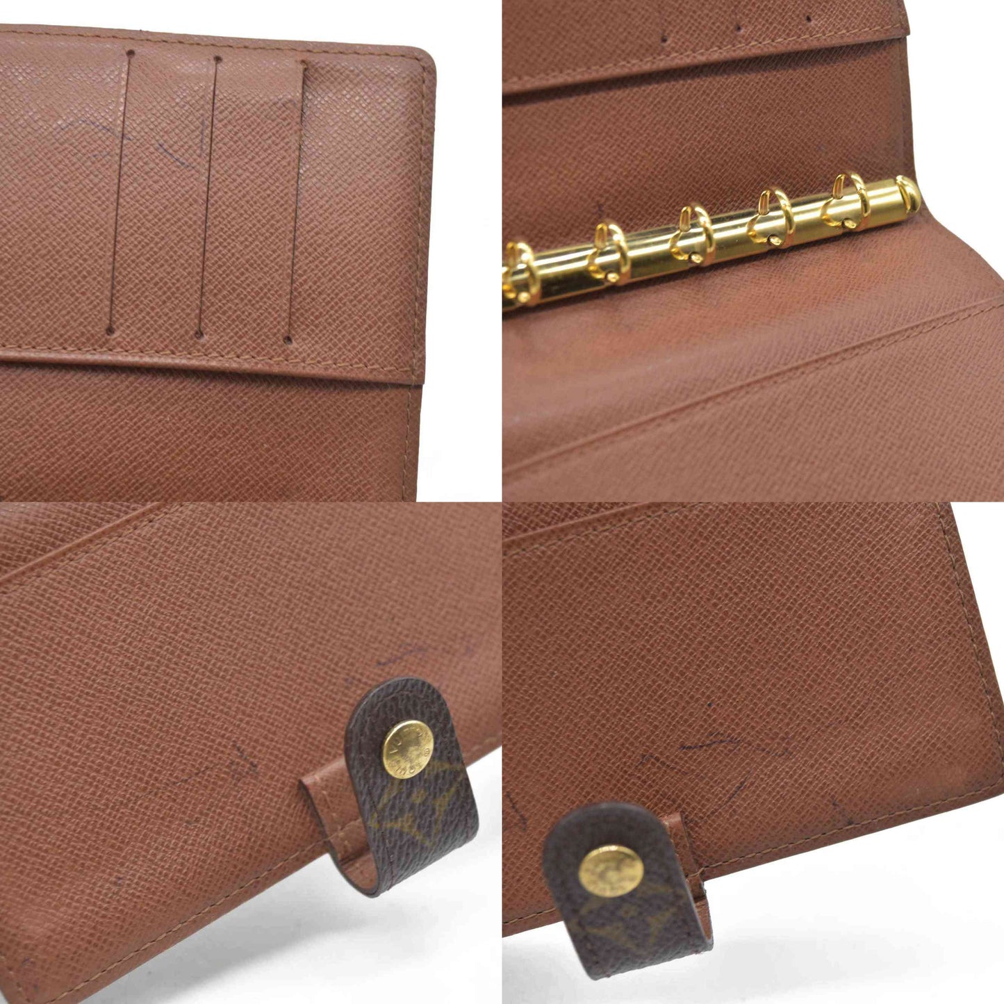 $505 Louis Vuitton Monogram Agenda PM Notebook Cover Brown CA1919
