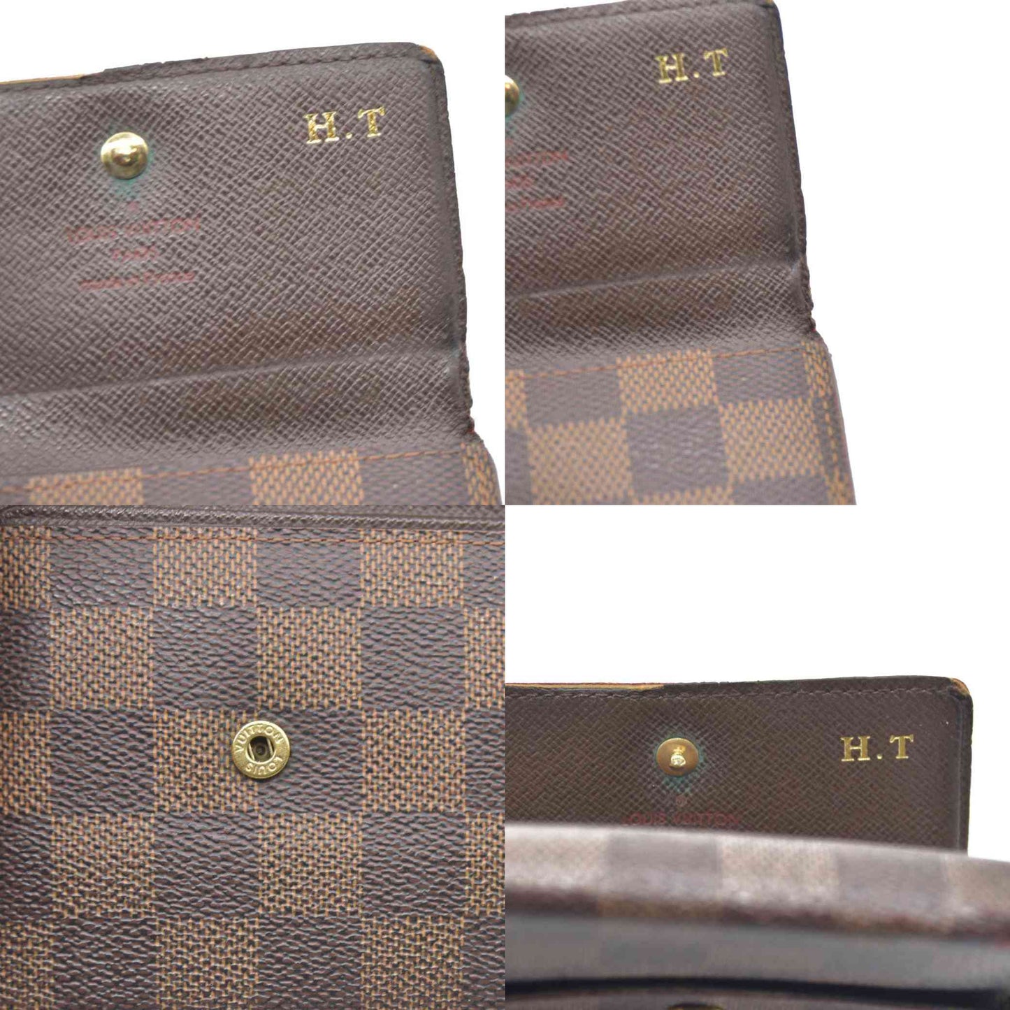 Louis Vuitton Monogram Portefeiulle Elise Trifold Wallet Brown