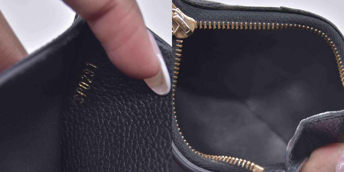 $795 2021 Louis Vuitton Empreinte Zoe Wallet Black SP0291 CONSIGNMENT 10020903