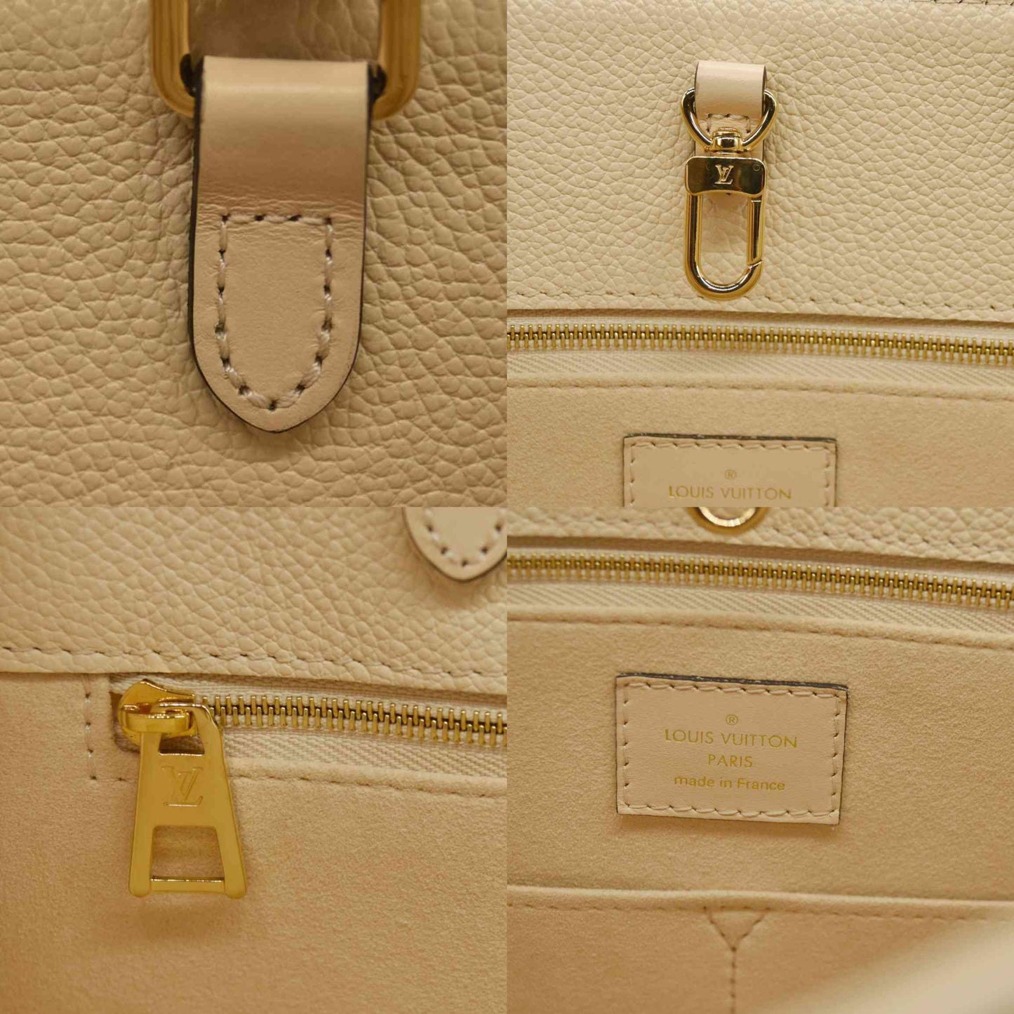 LOUIS VUITTON Empreinte Monogram Giant Onthego MM Creme