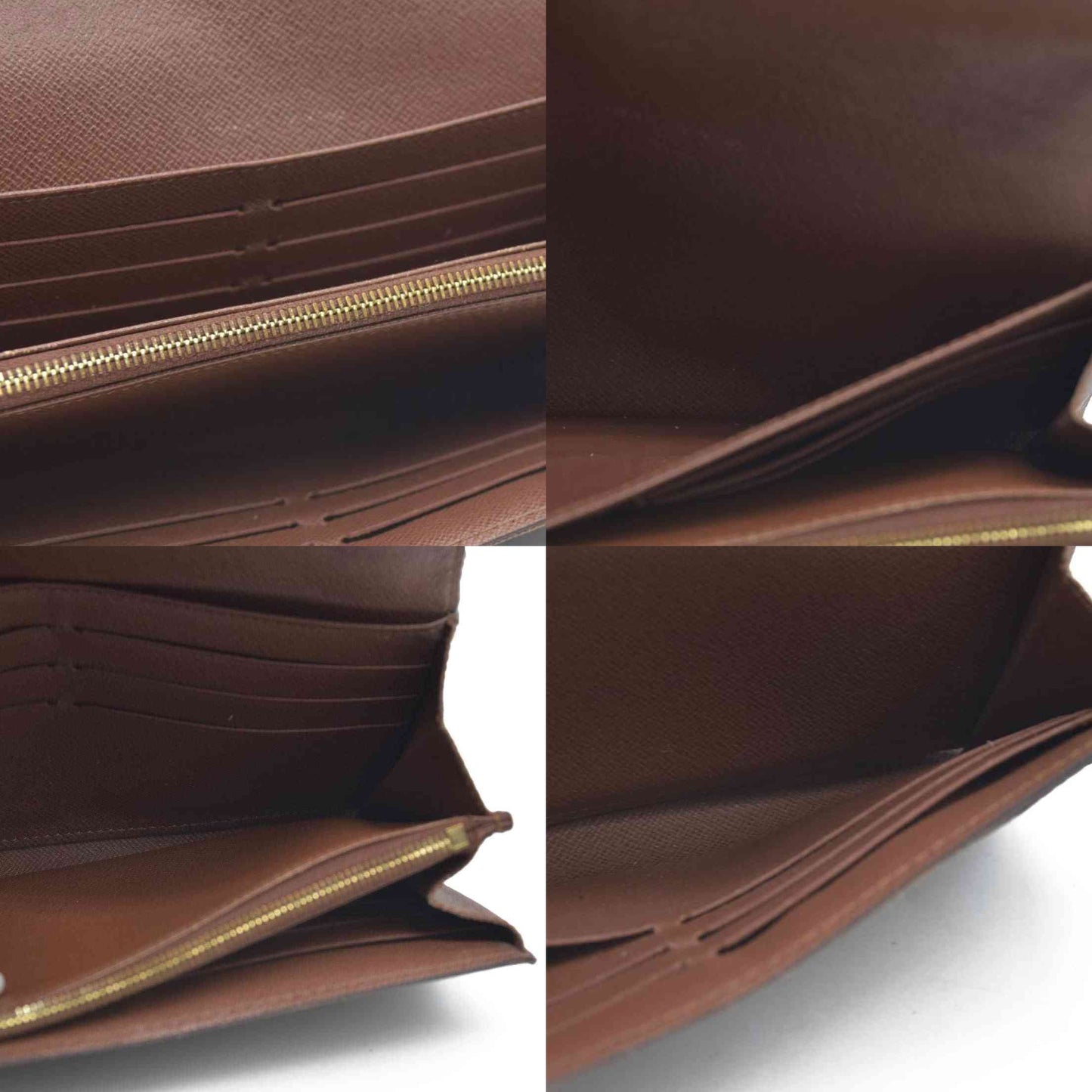 AUCTION $720 Louis Vuitton Monogram Portefeiulle Sarah Long Bifold Wallet Brown MI0166