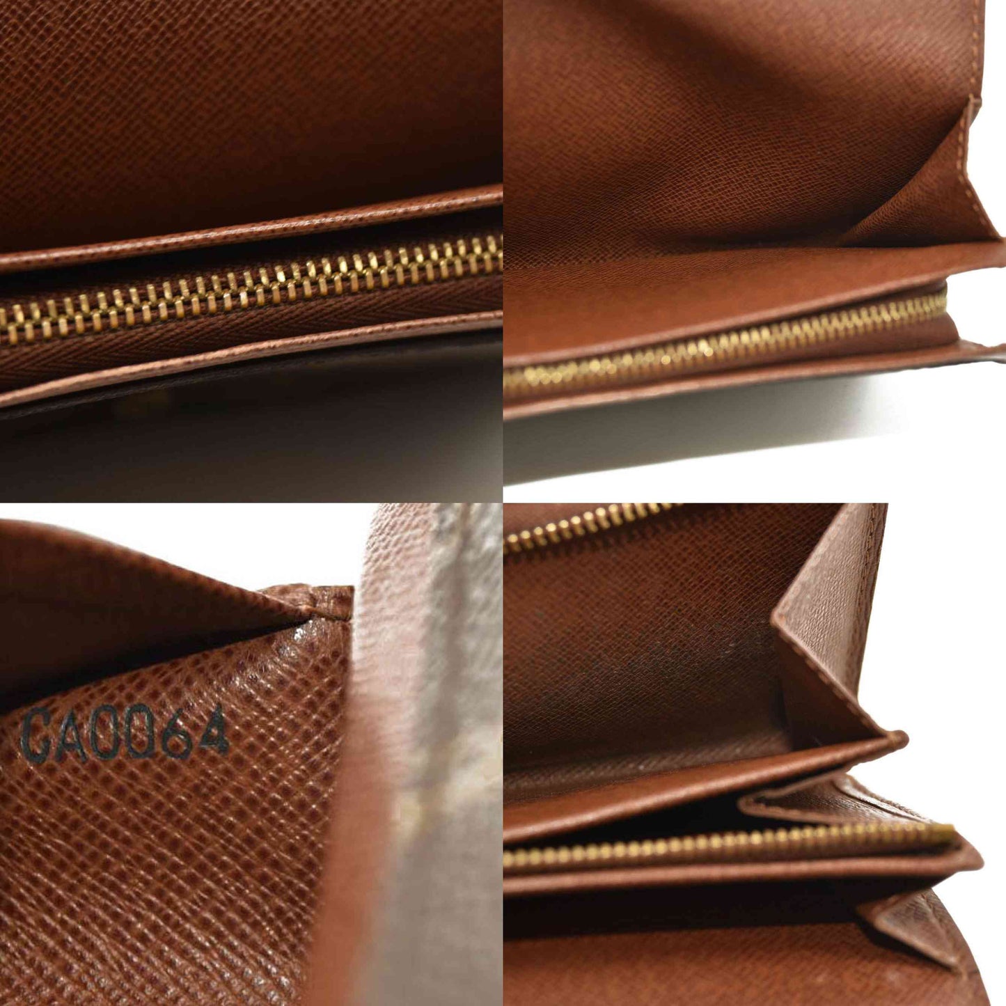 Louis Vuitton  Monogram Porte-Monnaie Billets Tresor Wallet CA0064