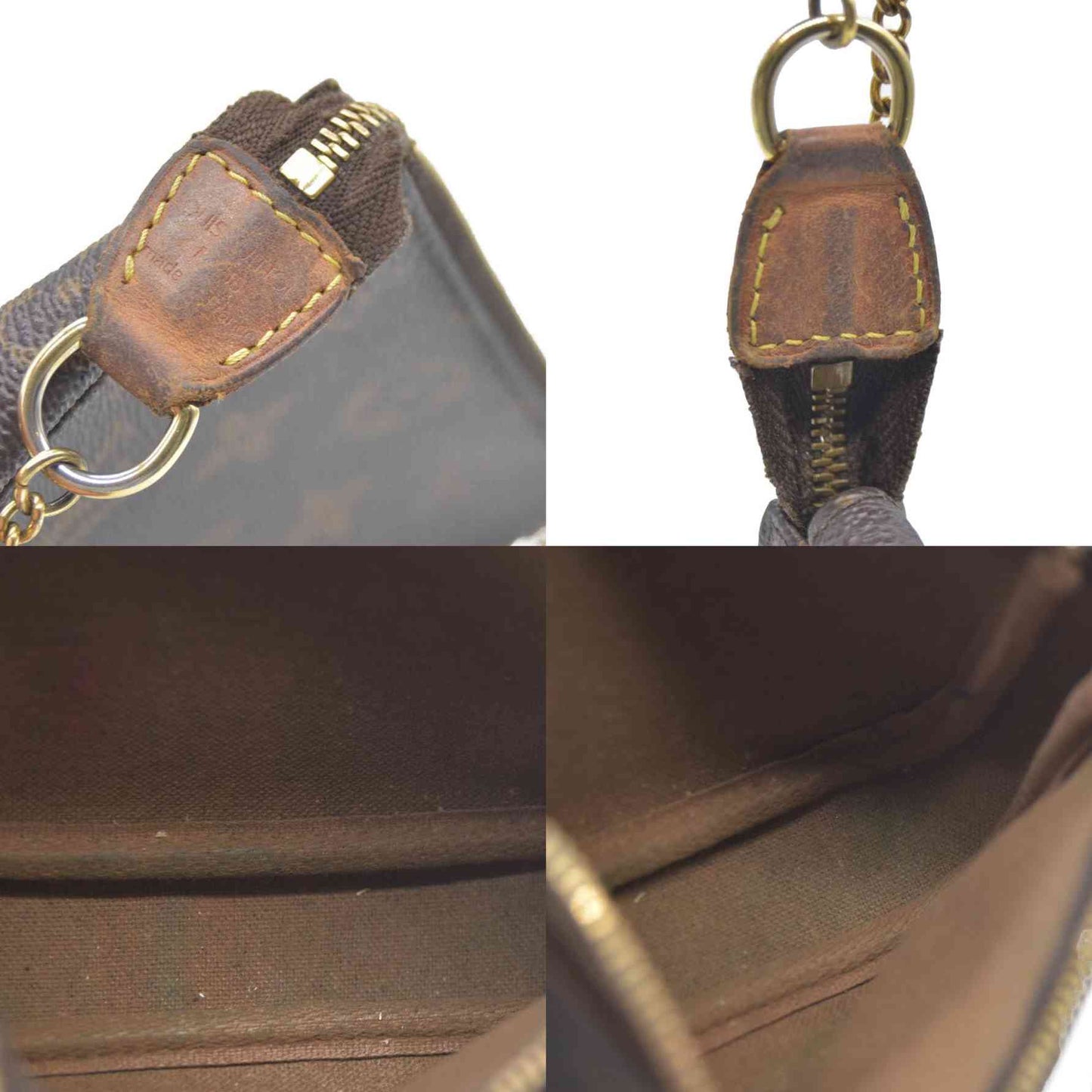 LOUIS VUITTON Mini Pochette Accessoires Monogram Handbag FL1026