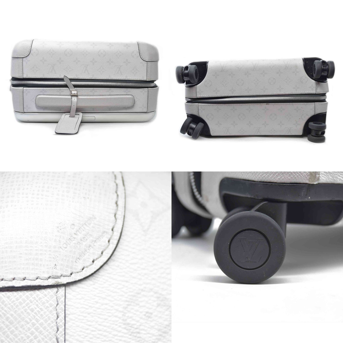 $4050 Louis Vuitton Taigarama Horizon 55 Optic White